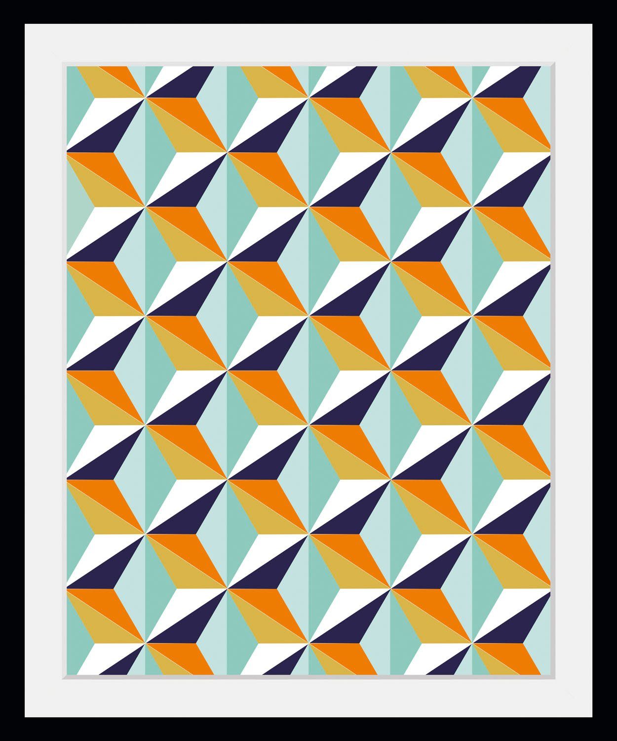 queence Wanddecoratie Houston HD premium posterdruk incl. houten lijst (1 stuk)