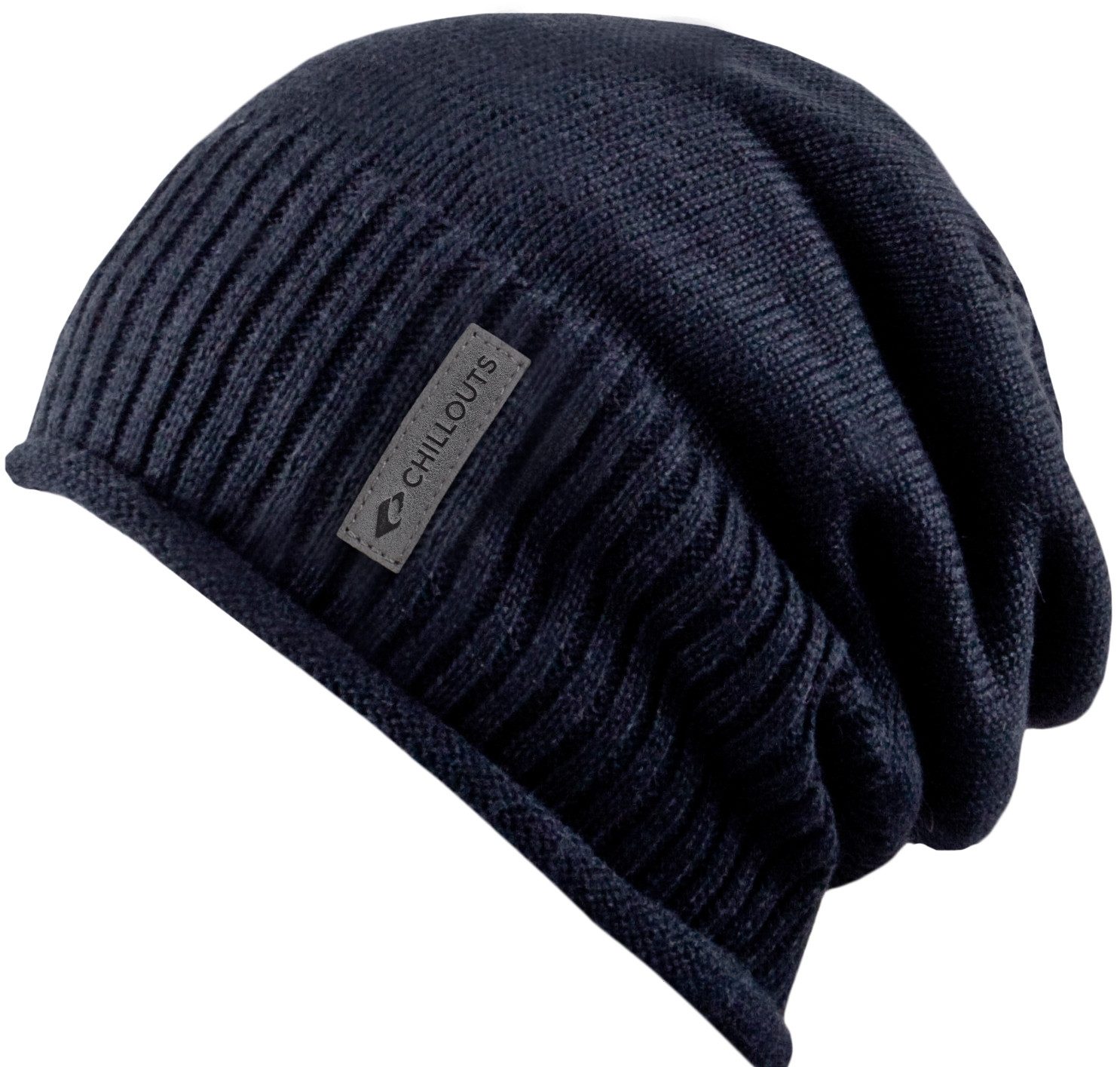 chillouts Beanie Etienne Hat met een beschaafd logo-opschrift unisex mutsen blauw
