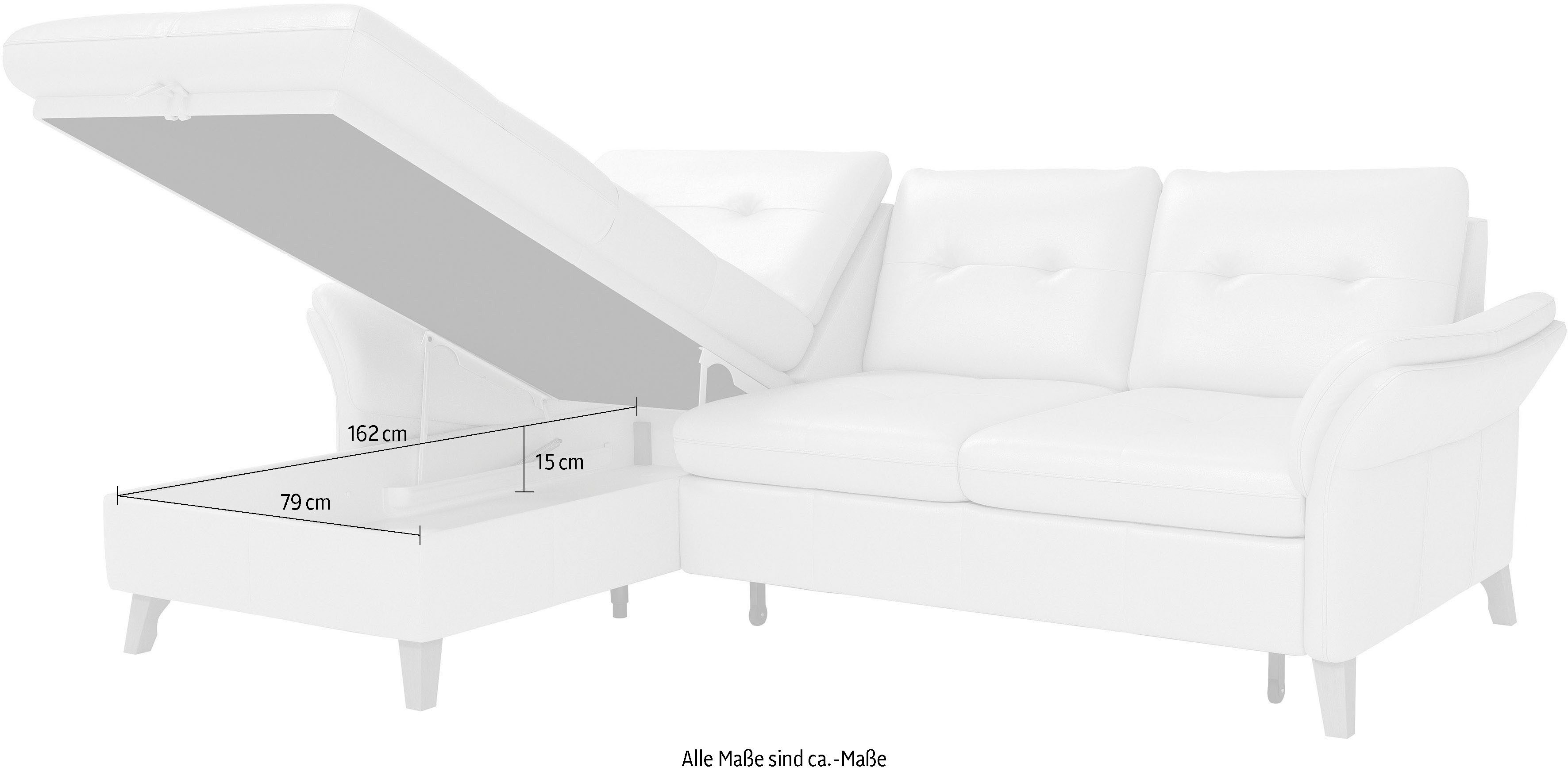 sit&more Hoekbank Göteborg Zitdiepteverstelling en binnenvering, naar keuze met slaapfunctie