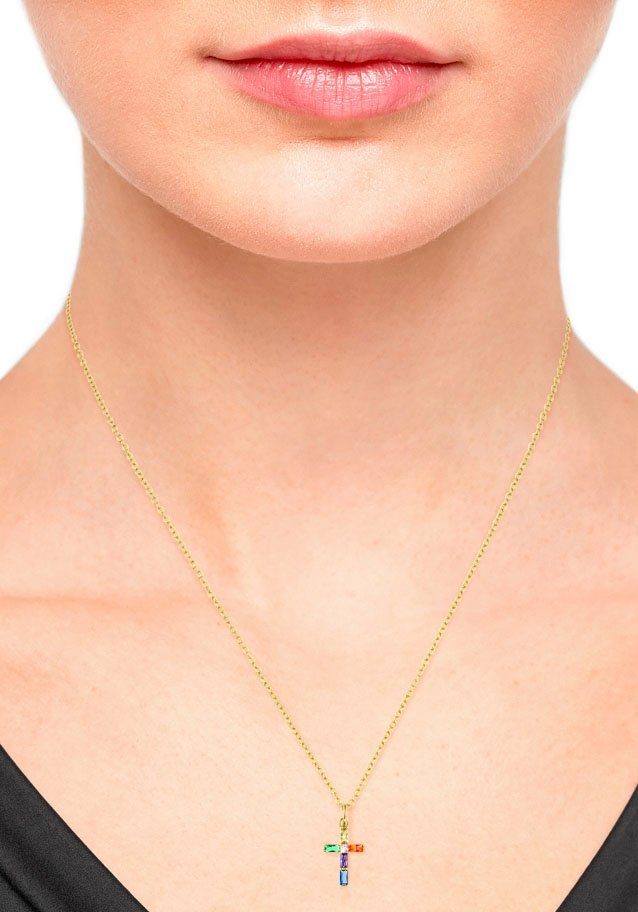 s.Oliver Ketting met hanger Halsketting kruis regenboogkleurig 2035509