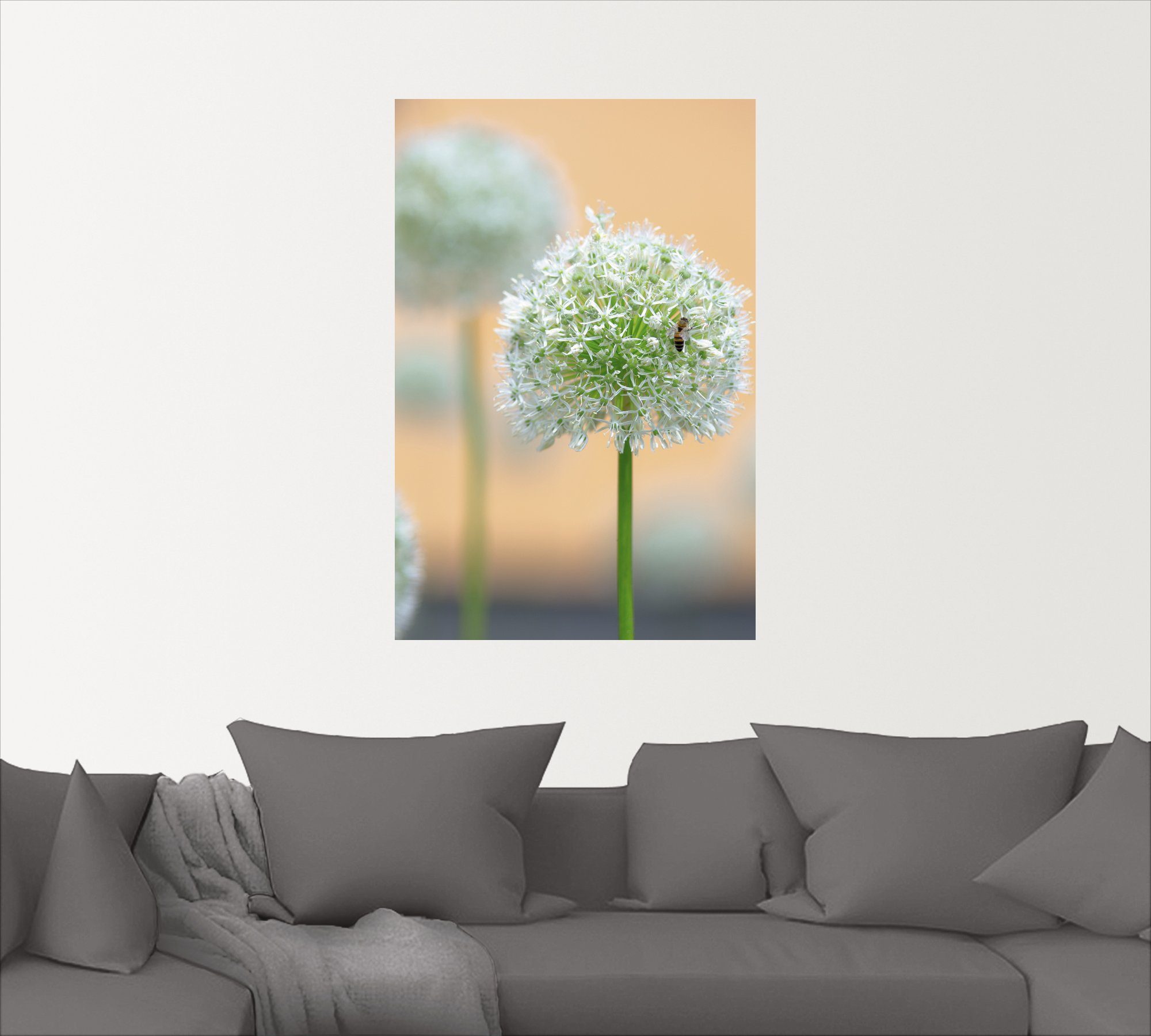 Artland Artprint Grote sierlook in pastel als artprint op linnen, muursticker in verschillende maten
