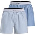 jack  jones boxershort jaclumb woven trunks 2 p (set, 2 stuks, set van 2) blauw