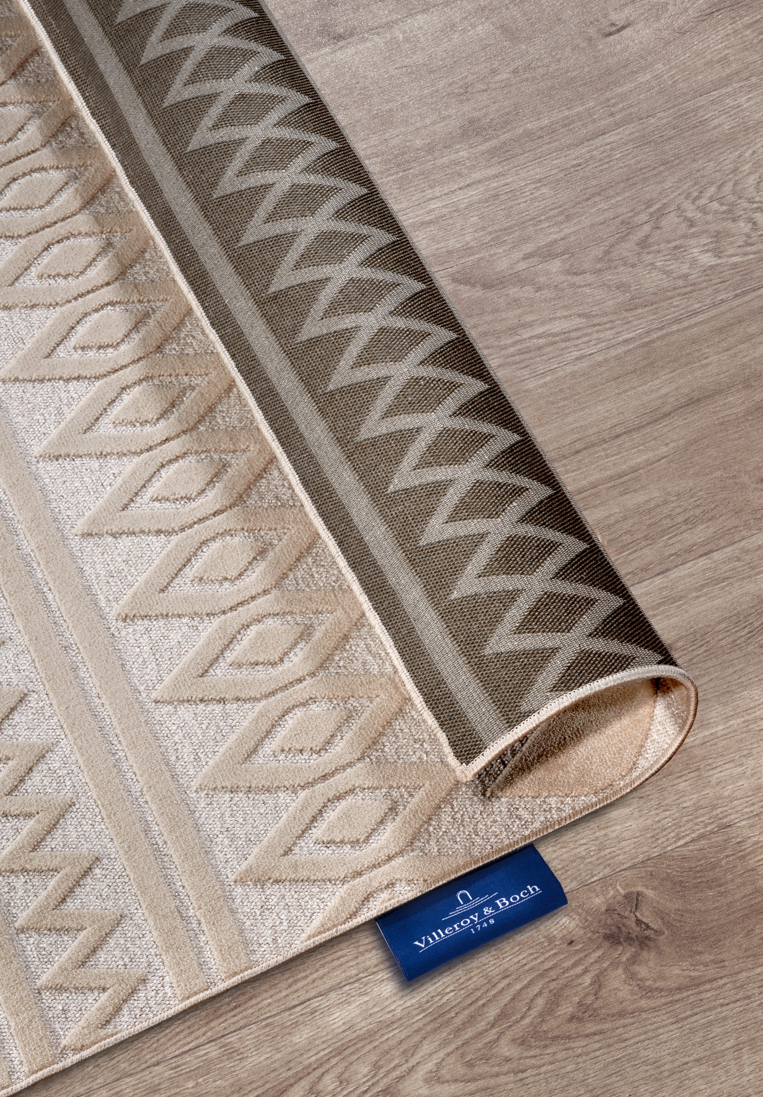 Villeroy & Boch Vloerkleed Catherine Duurzaam, woonkamer, slaapkamer, modern, hoog-laag effect, gang
