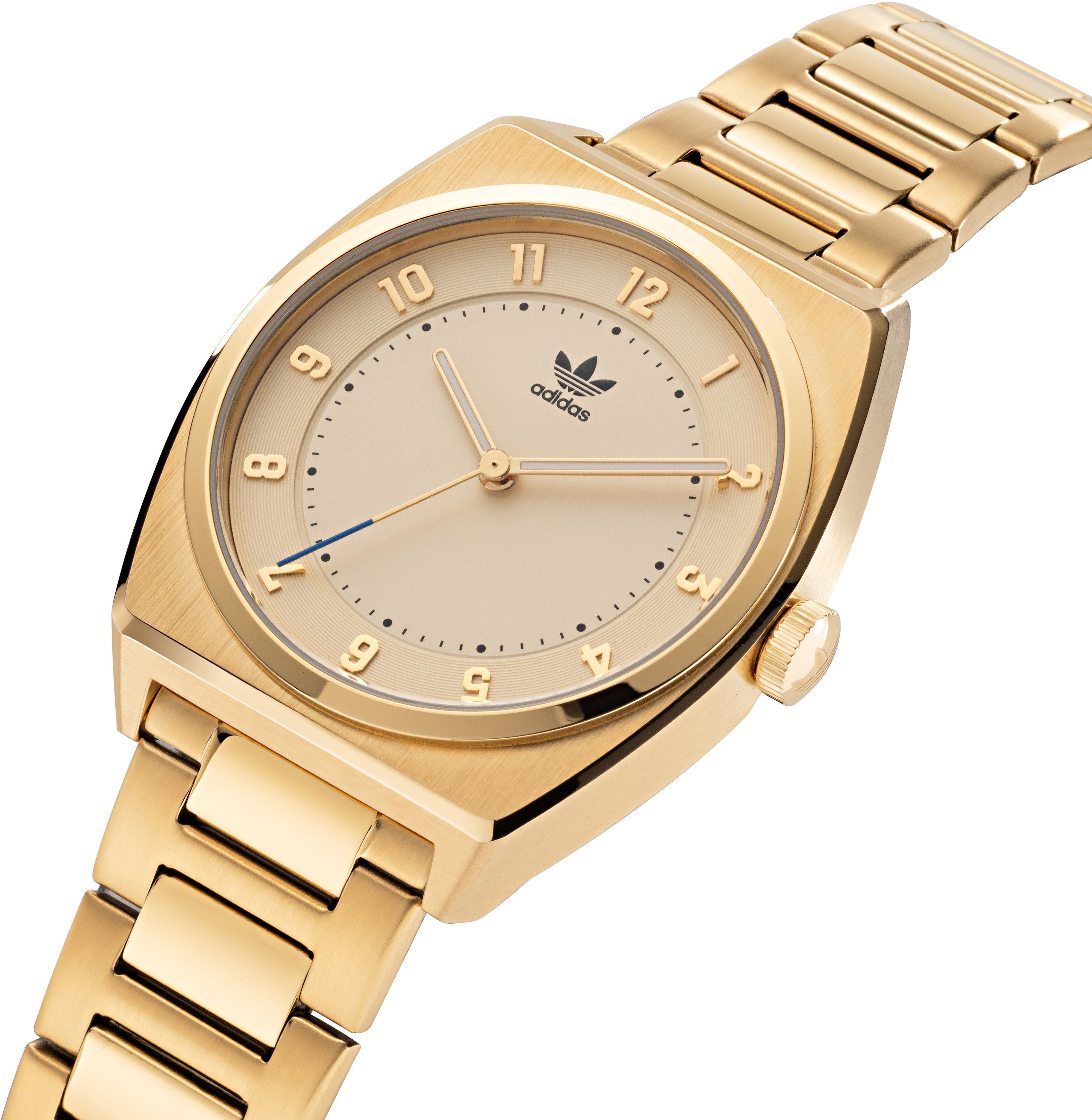 adidas Originals Kwartshorloge CODE TWO Polshorloge, dames, herenhorloge, unisex, analoog, roestvrijstalen band