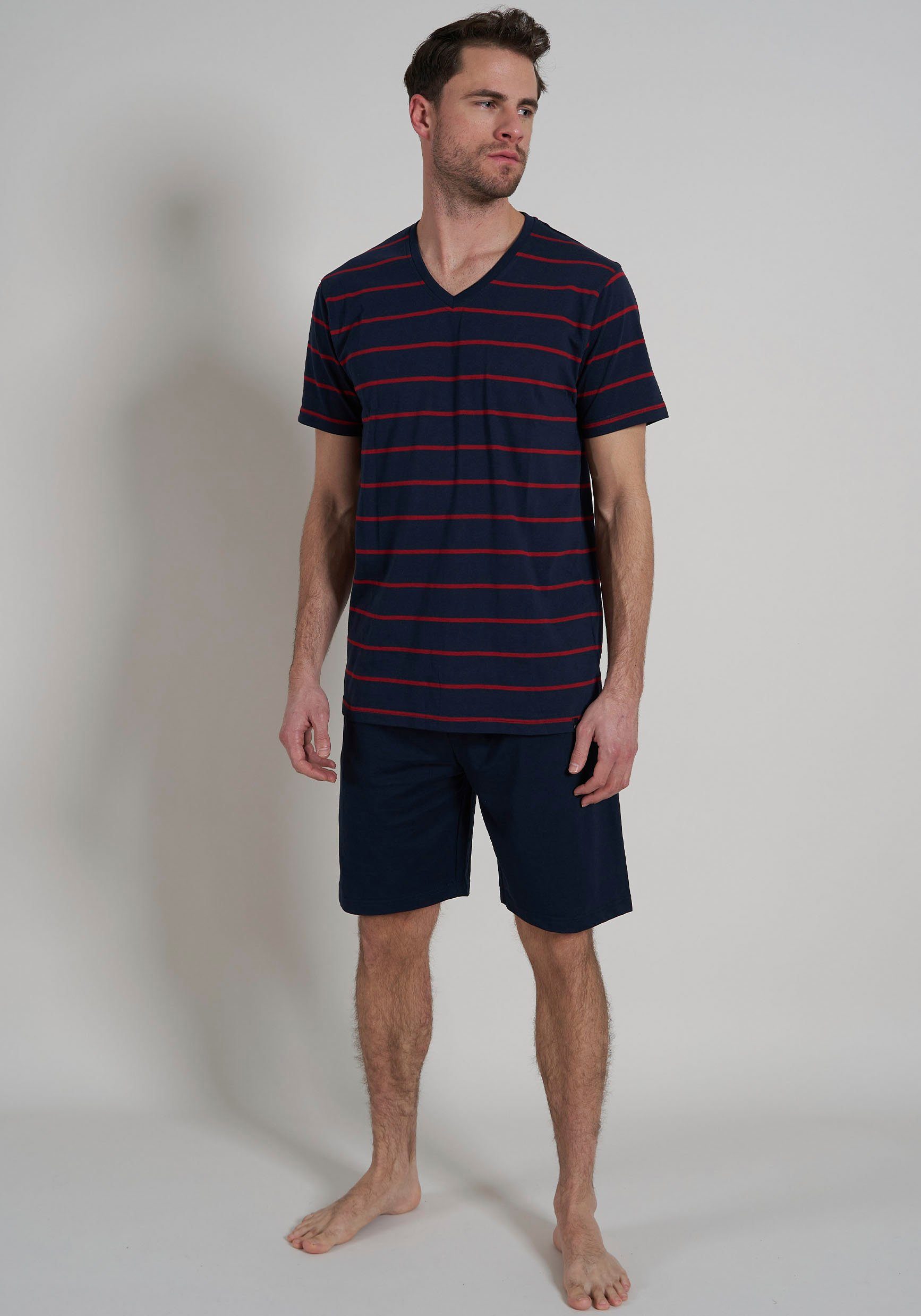 bugatti Shortama met luchtige look (2-delig) heren shortama's maat 56 blauw
