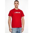 tommy jeans t-shirt tjm entry athletics tee rood