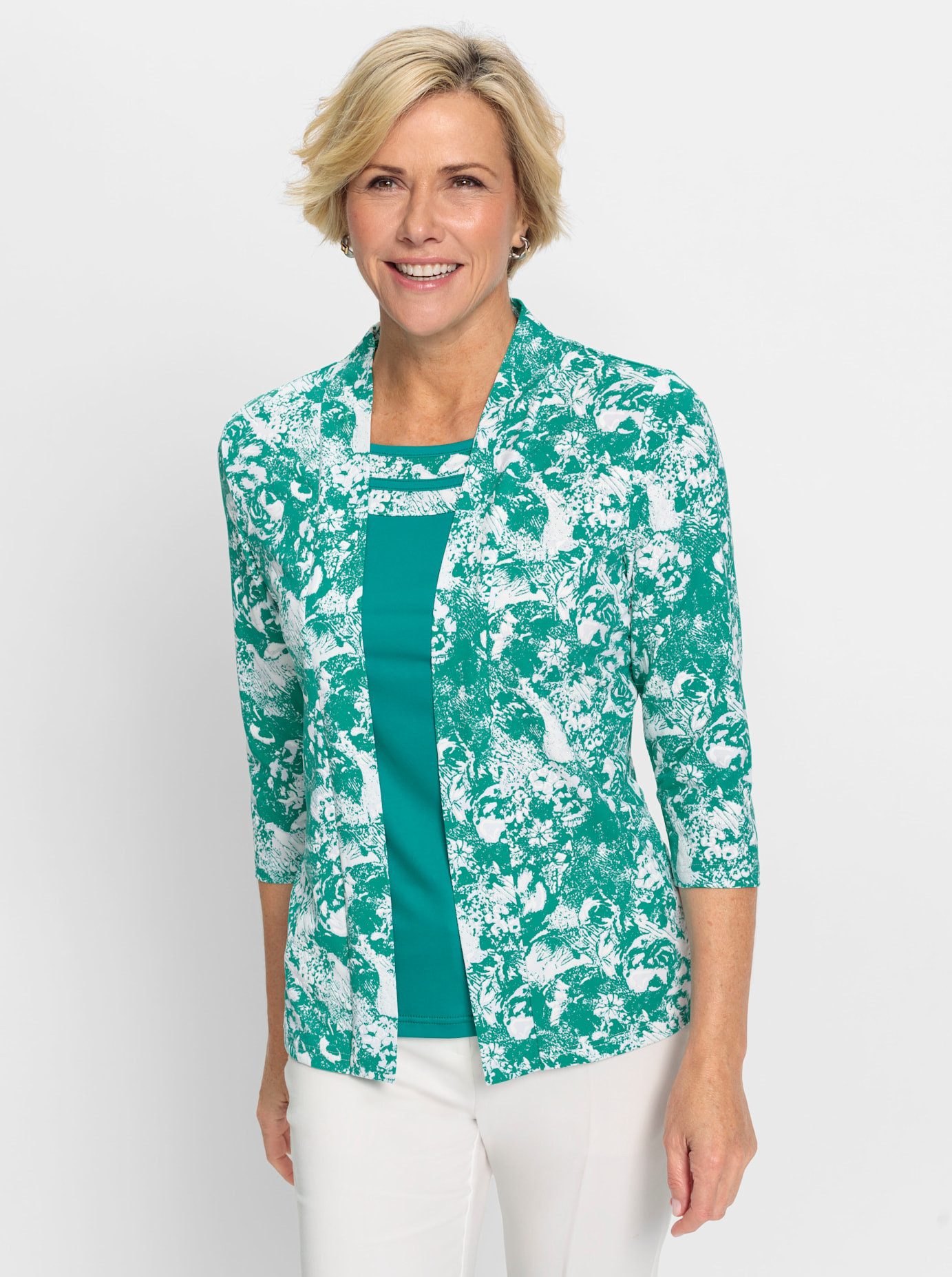 Classic 2-in-1-shirt Shirt (1-delig)