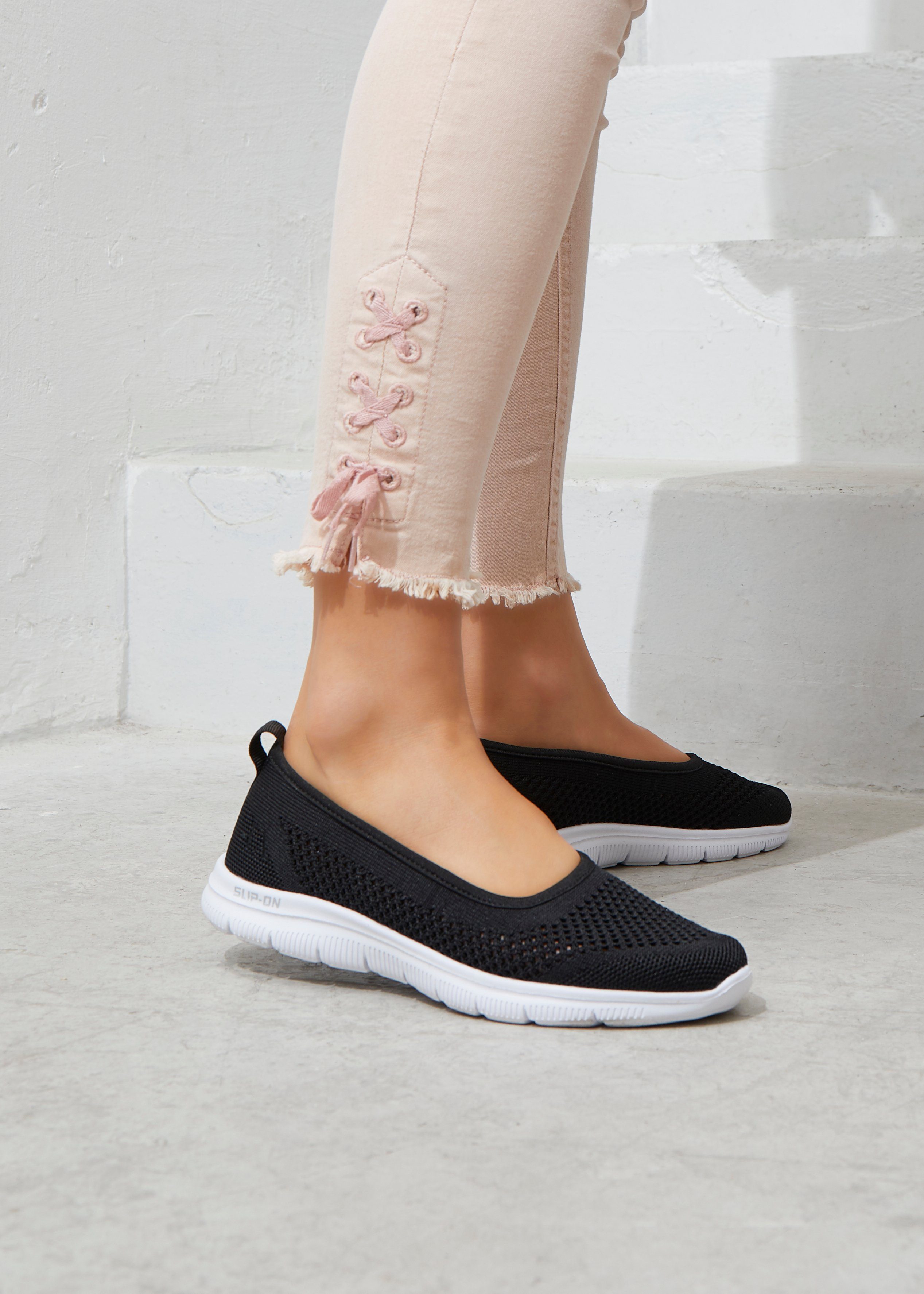 Lascana Sneaker-ballerina’s ultralichte slipper, slip-on sneaker, vrijetijdsschoen vegan