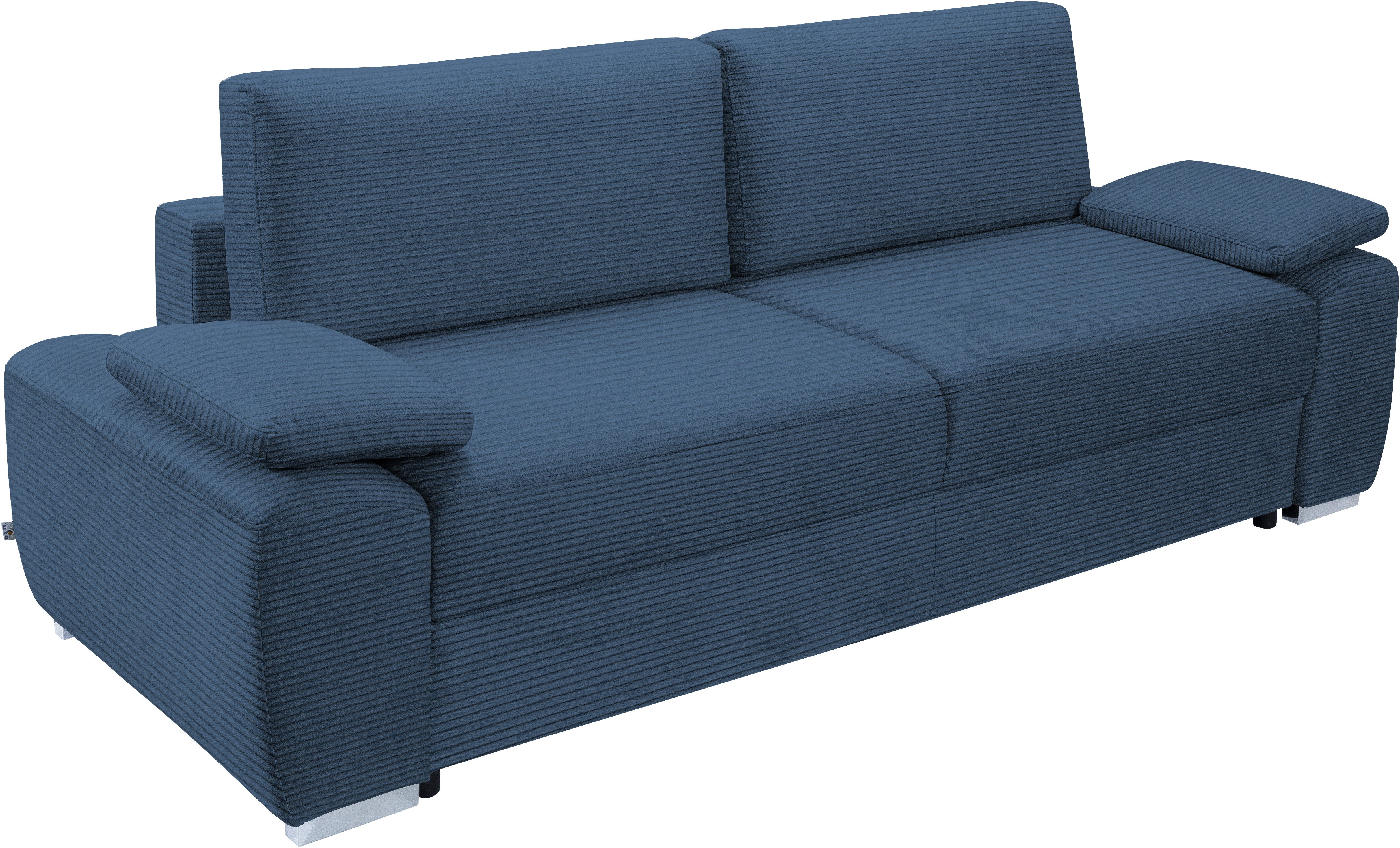 exxpo - sofa fashion 3-zitsbank SOLSBURY, comfortabel en gezellig, bank, slaapbank incl. pocketvering-bekleding, bedfunctie en opbergruimte, in cord