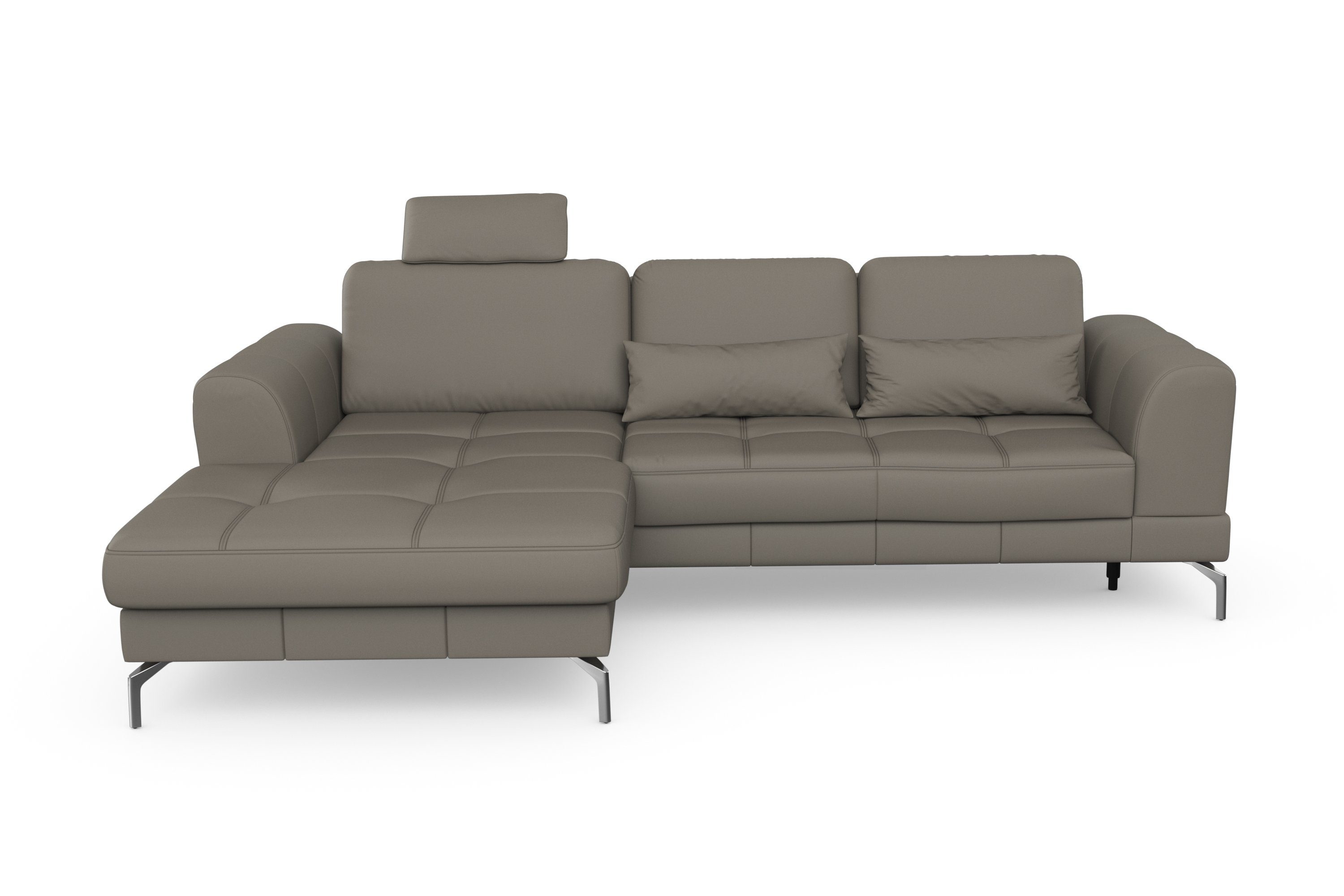 sit&more Hoekbank Bendigo L-vorm inclusief zitdiepteverstelling, bodemvrijheid 15 cm, 2 pootkleuren