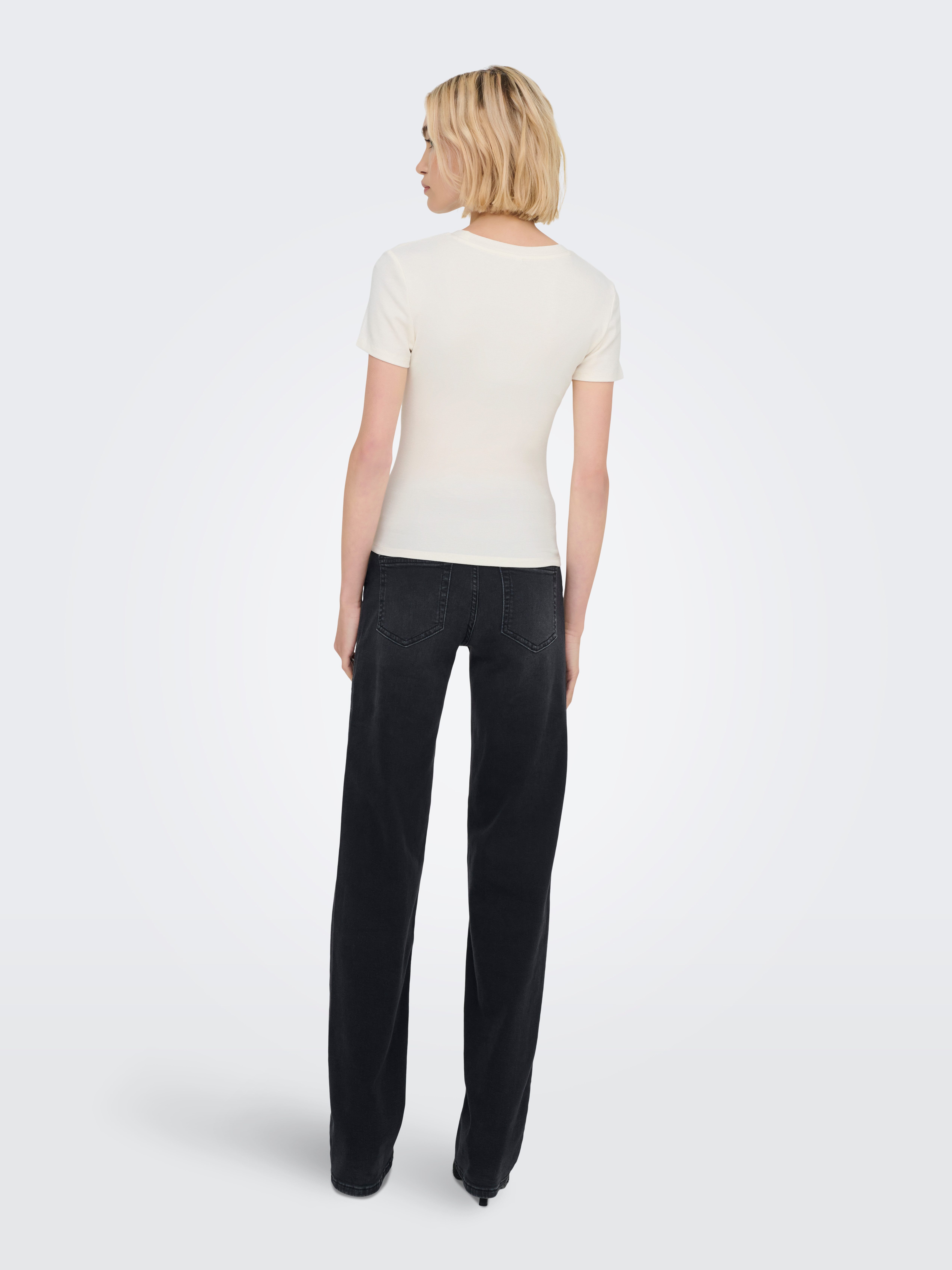 Only Shirt met korte mouwen ONLARNHEM S/S RHINESTONE TOP JRS