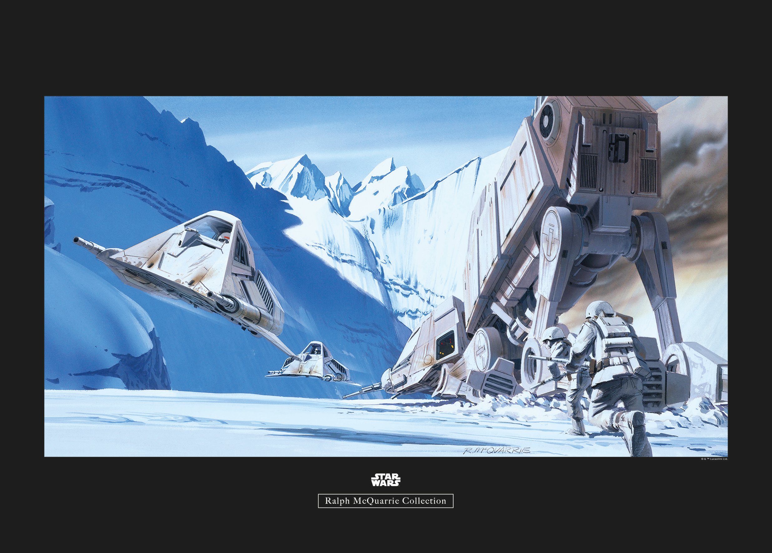 Komar wanddecoratie Star Wars Classic RMQ Hoth Battle Snowspeeder, zonder lijst