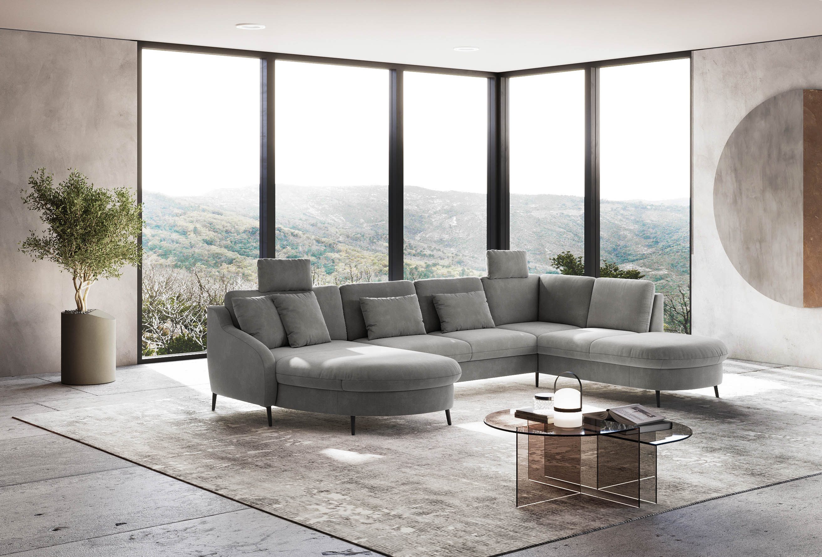 sit&more Zithoek Soul U-model optioneel met bed en bedlade