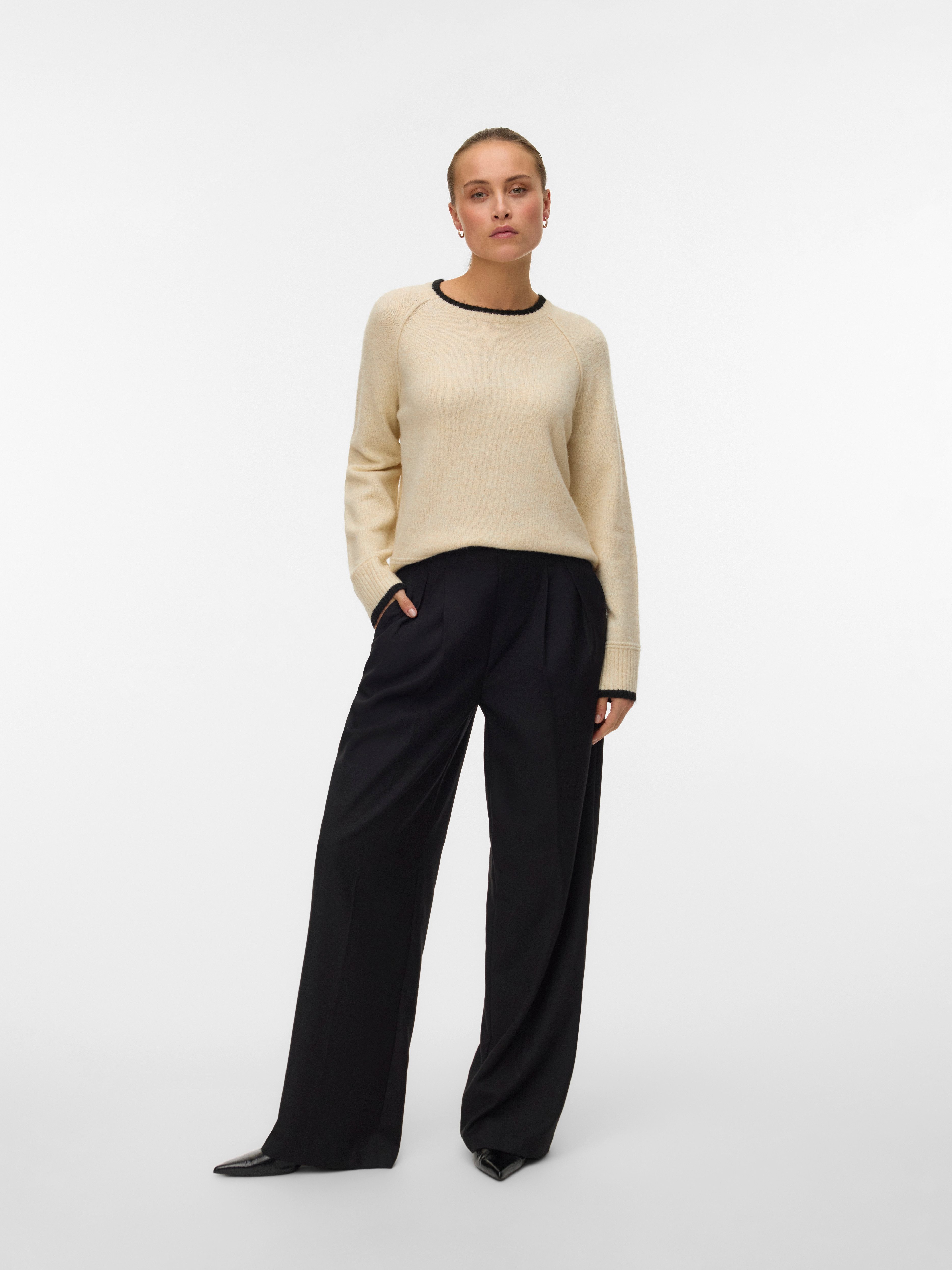 Vero Moda Gebreide trui VMAQUARIUS LS O-NECK RAGLAN PULLOVER BF