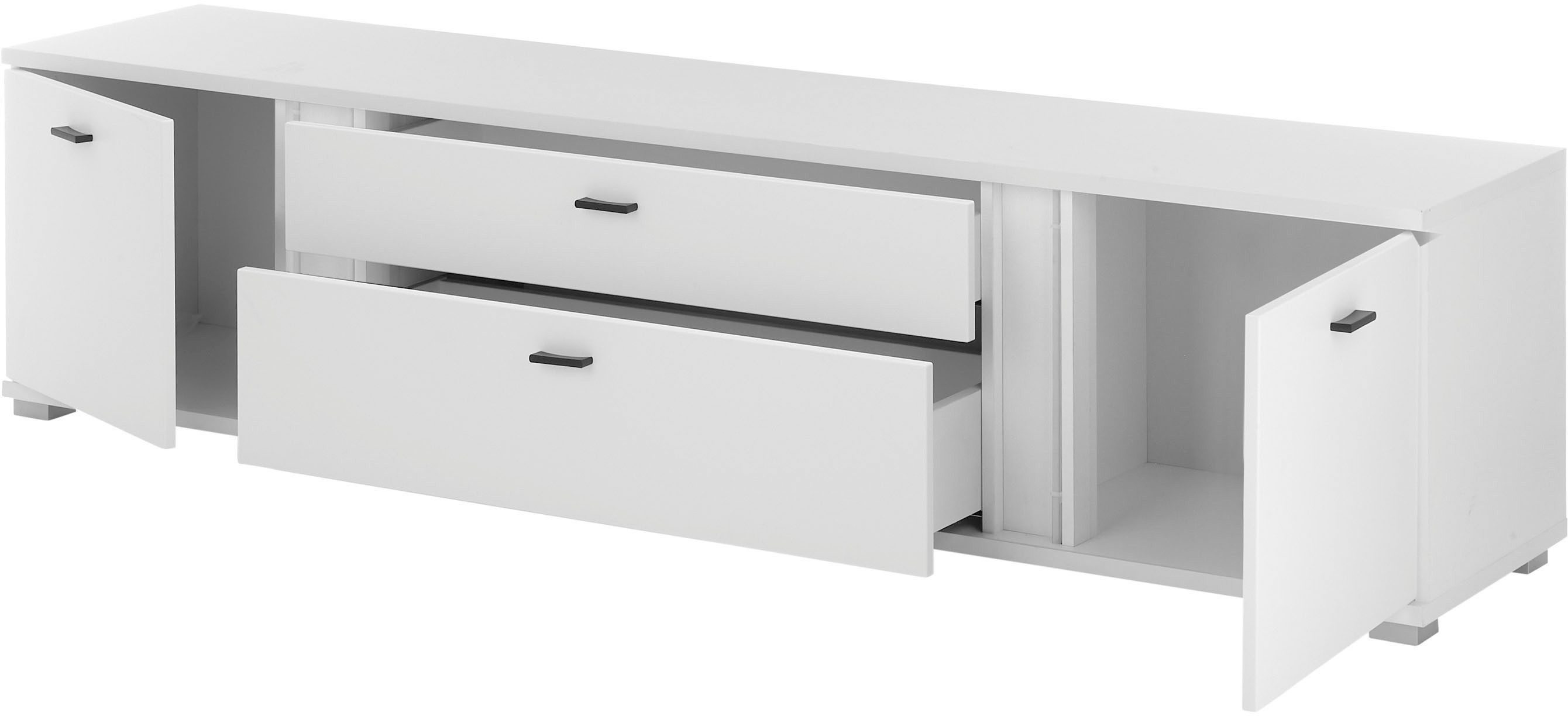 INOSIGN Tv-meubel Long Island in moderne trendkleur, inclusief verticale verlichting, breedte 200 cm (1 stuk)