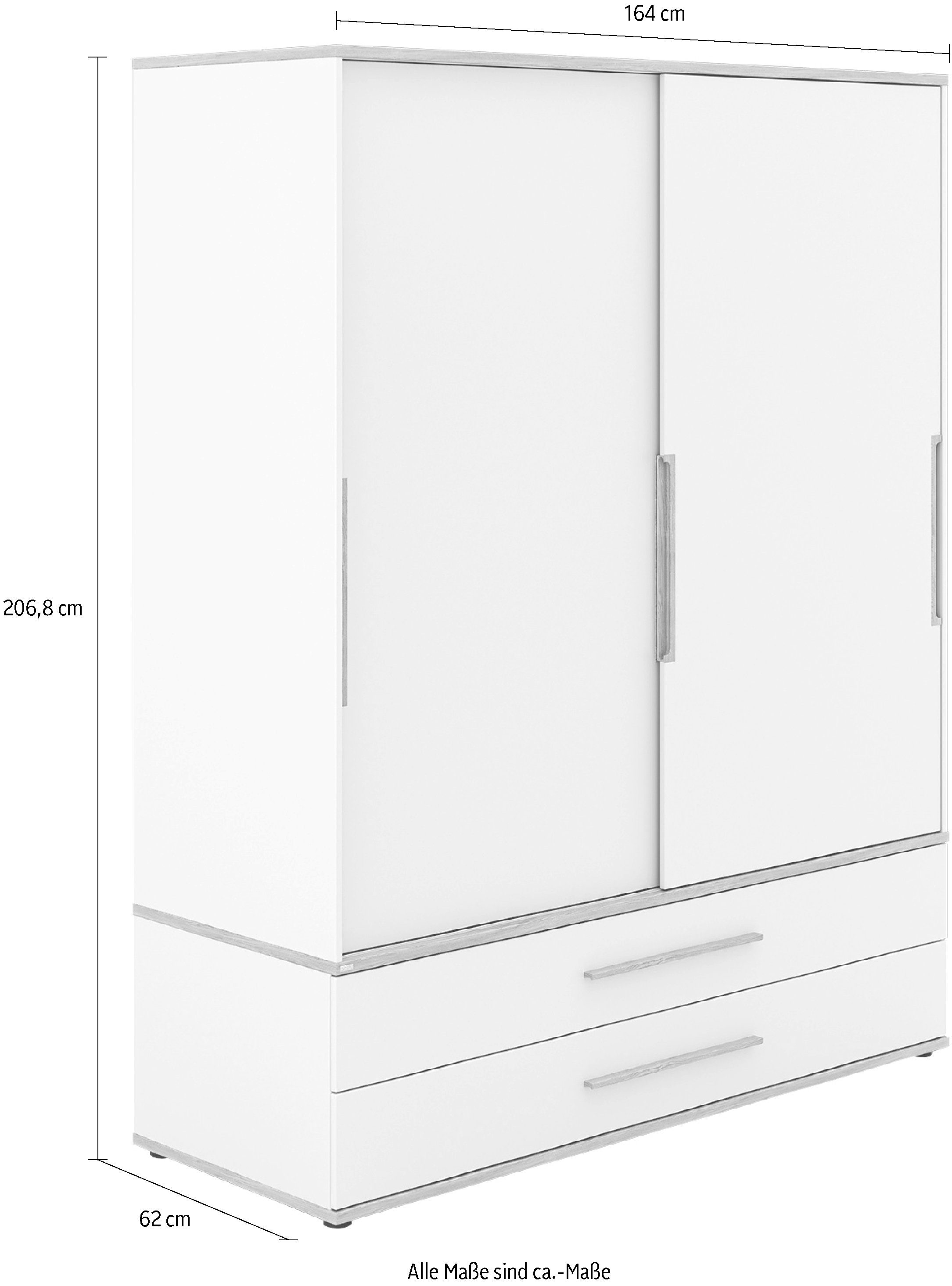 PAIDI Kinderwelten Kledingkast YOLANDA 2T2S breed Schuifdeuren met hoogwaardige aluminium rails, 2 lades