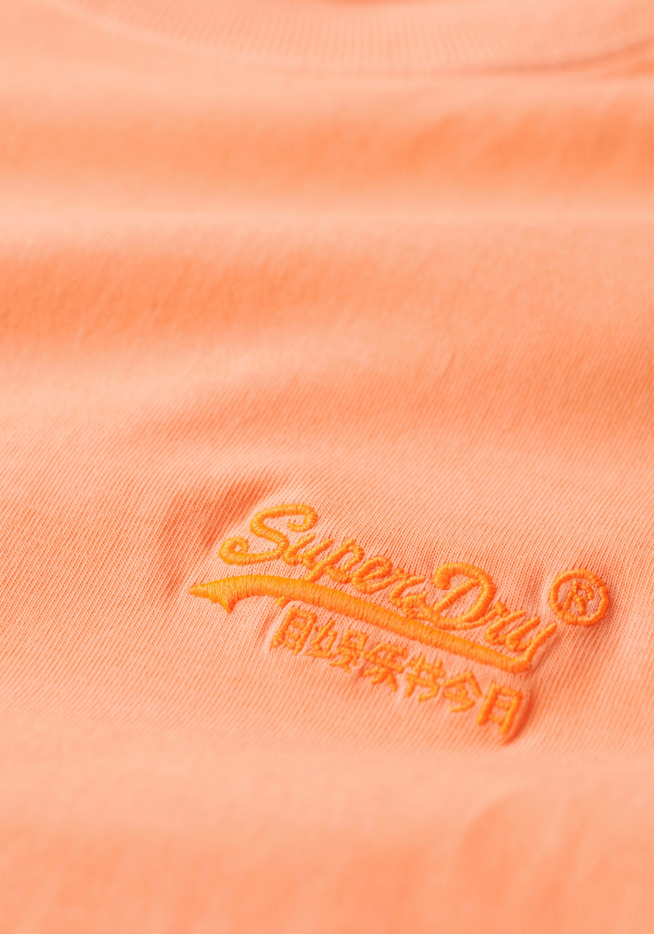 Superdry Shirt met ronde hals ESSENTIAL LOGO EMB NEON TEE