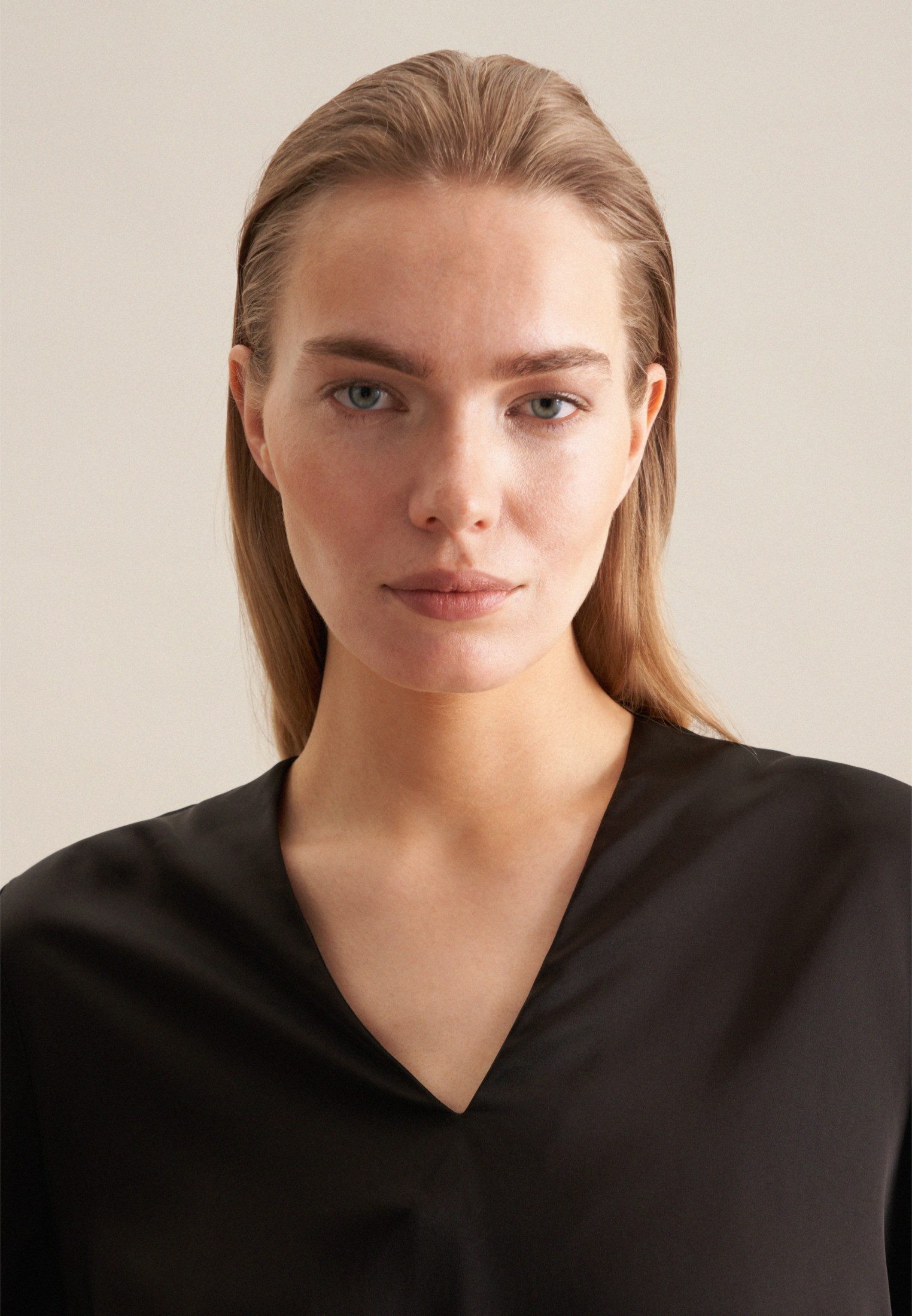 seidensticker Klassieke blouse Zwarte roos