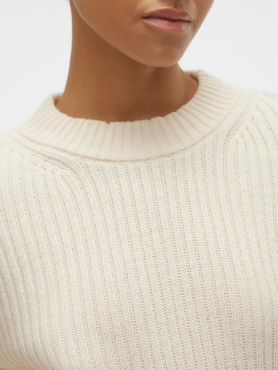 Vero Moda Trui met ronde hals VMHILDE LS O-NECK SHORT PULLOVER NOOS