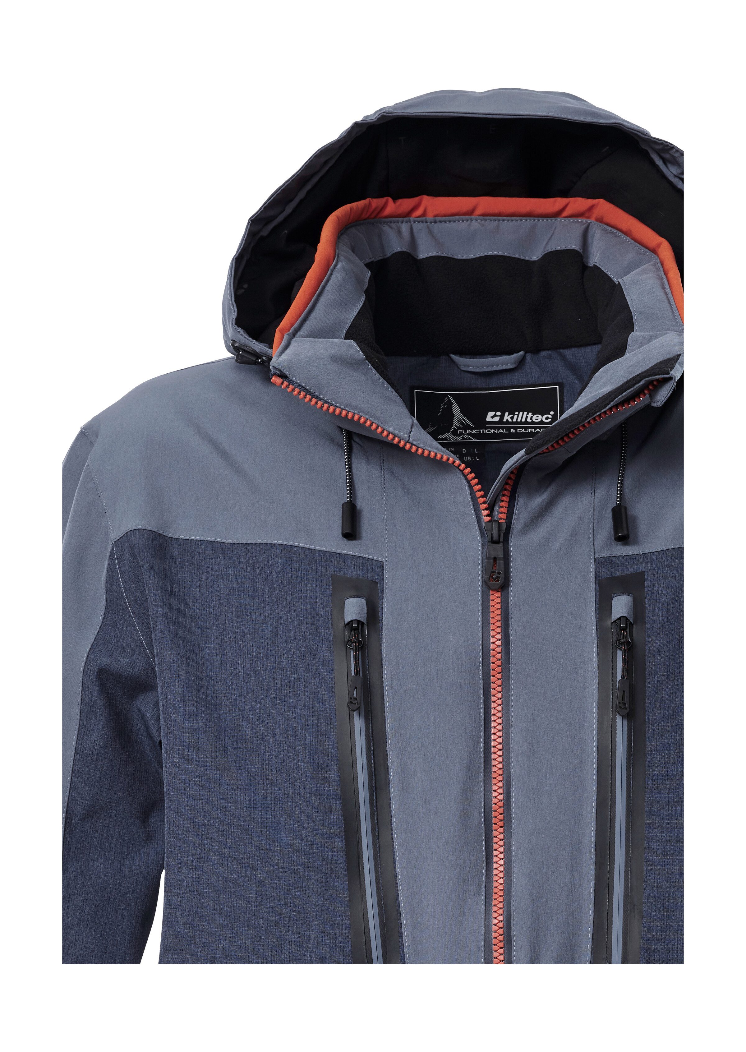 Killtec Ski-jack KSW 47 MN SKI JCKT Heren skijas: waterdicht, ademend, afneembare capuchon