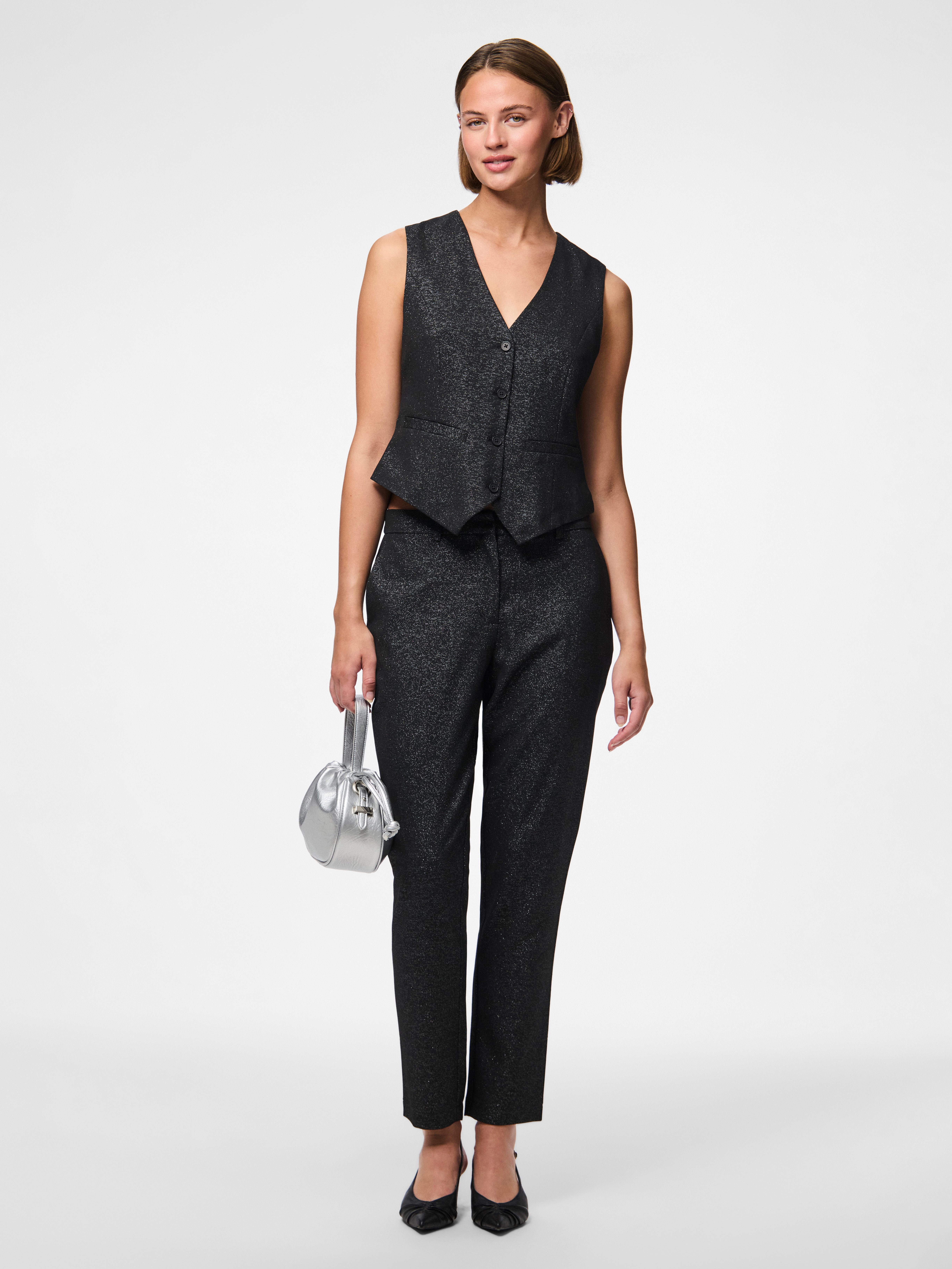 pieces Gilet PCBOSELLA GLITTER VEST NOOS