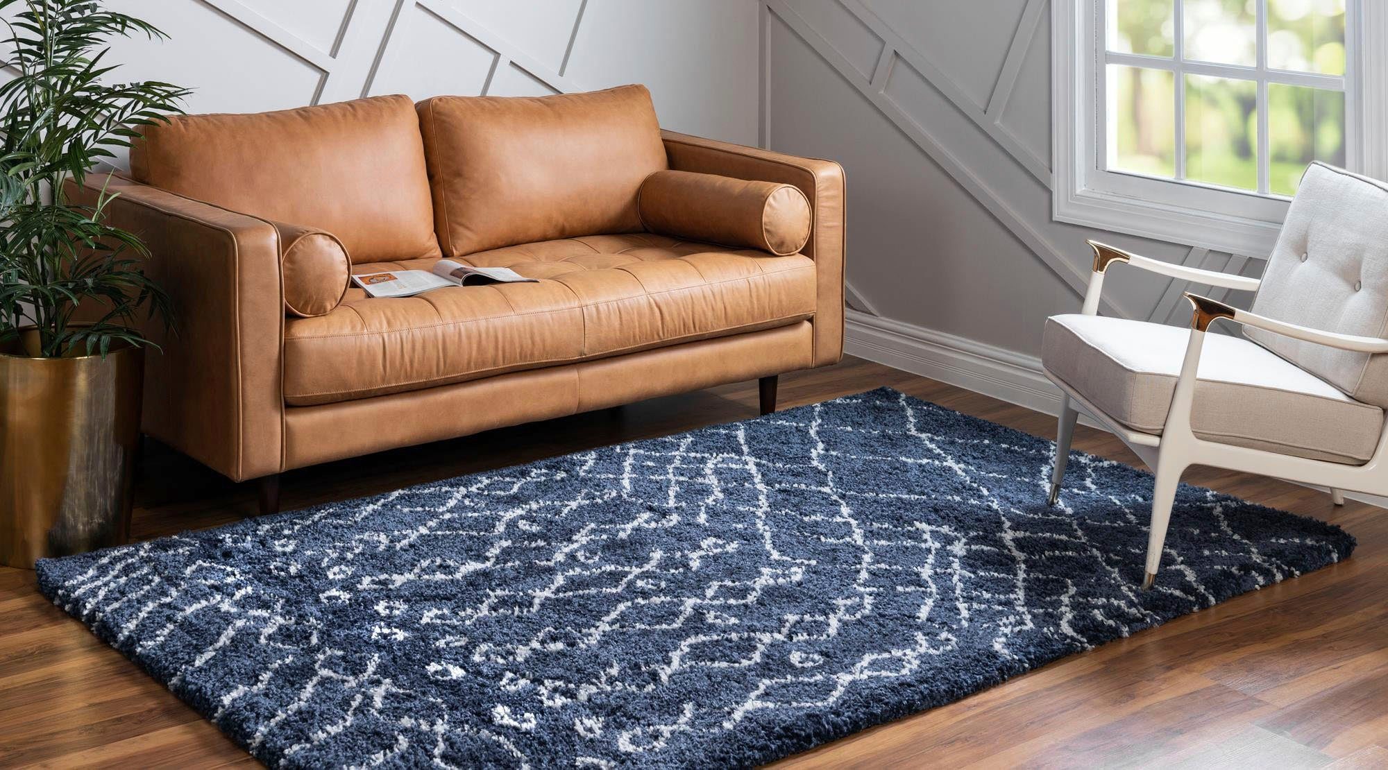 Myflair Möbel & Accessoires Hoogpolig vloerkleed Temara shag voorraadopruiming geweven, scandi design, ideaal in de woonkamer & slaapkamer