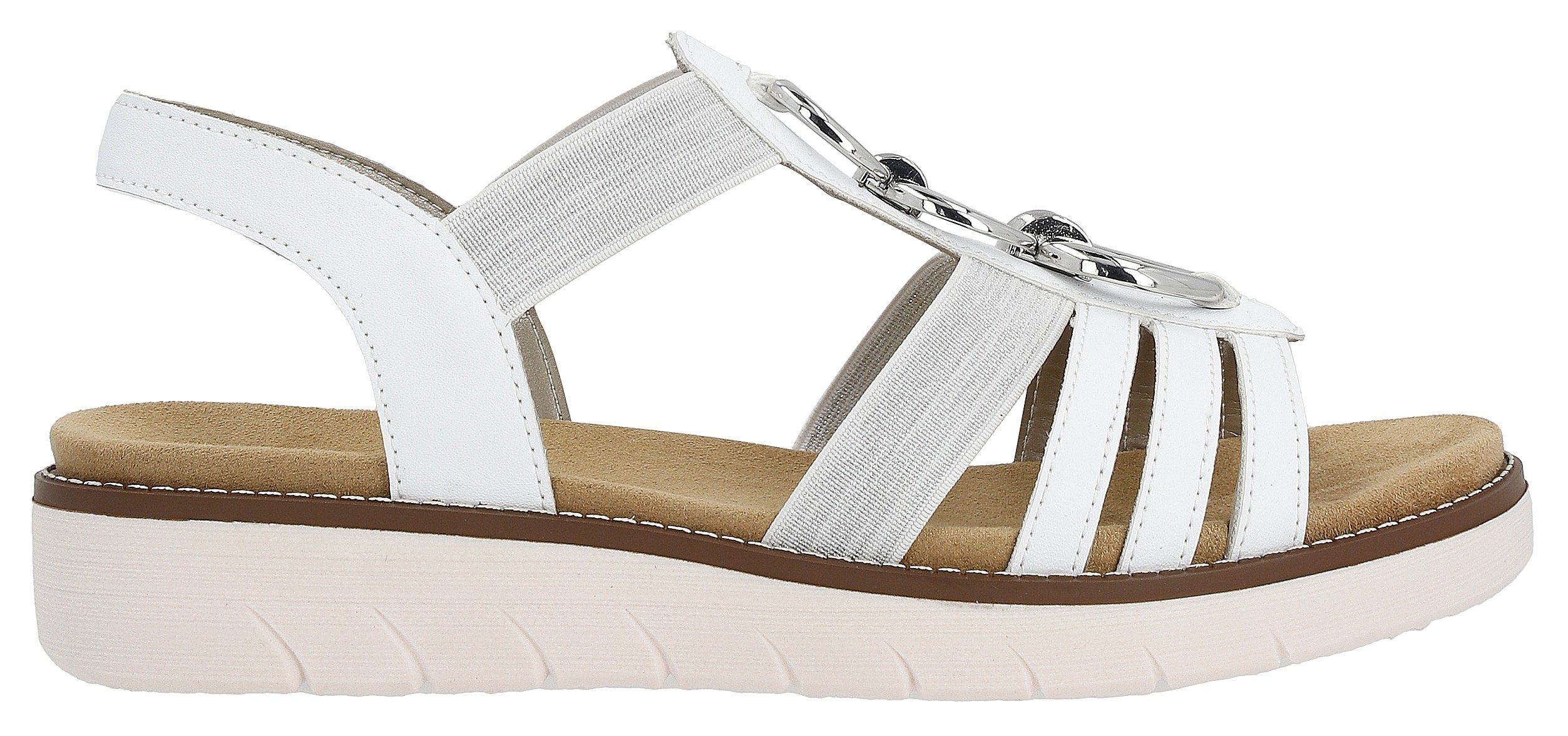 Remonte Sandalen zomerschoen, sandaal, sleehak, met praktische elastieken