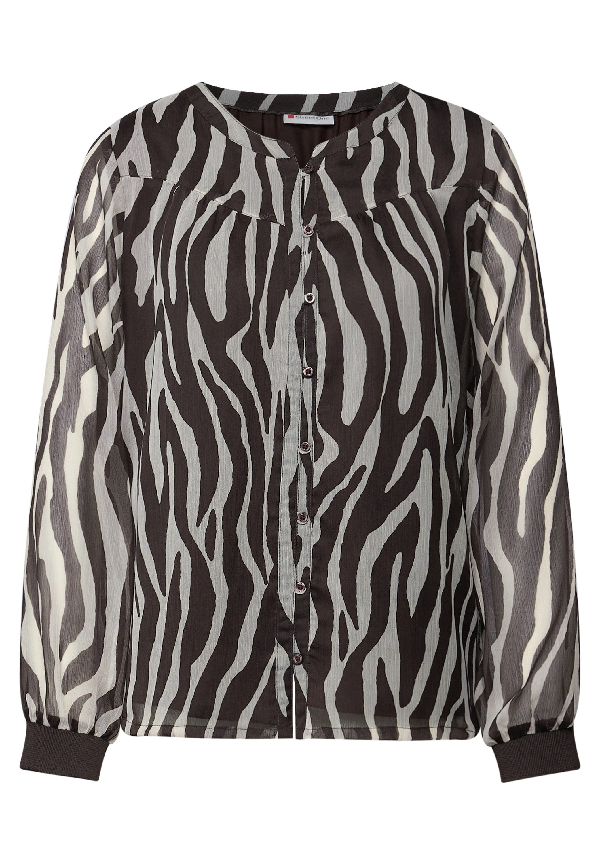 STREET ONE Chiffon blouse met zebraprint