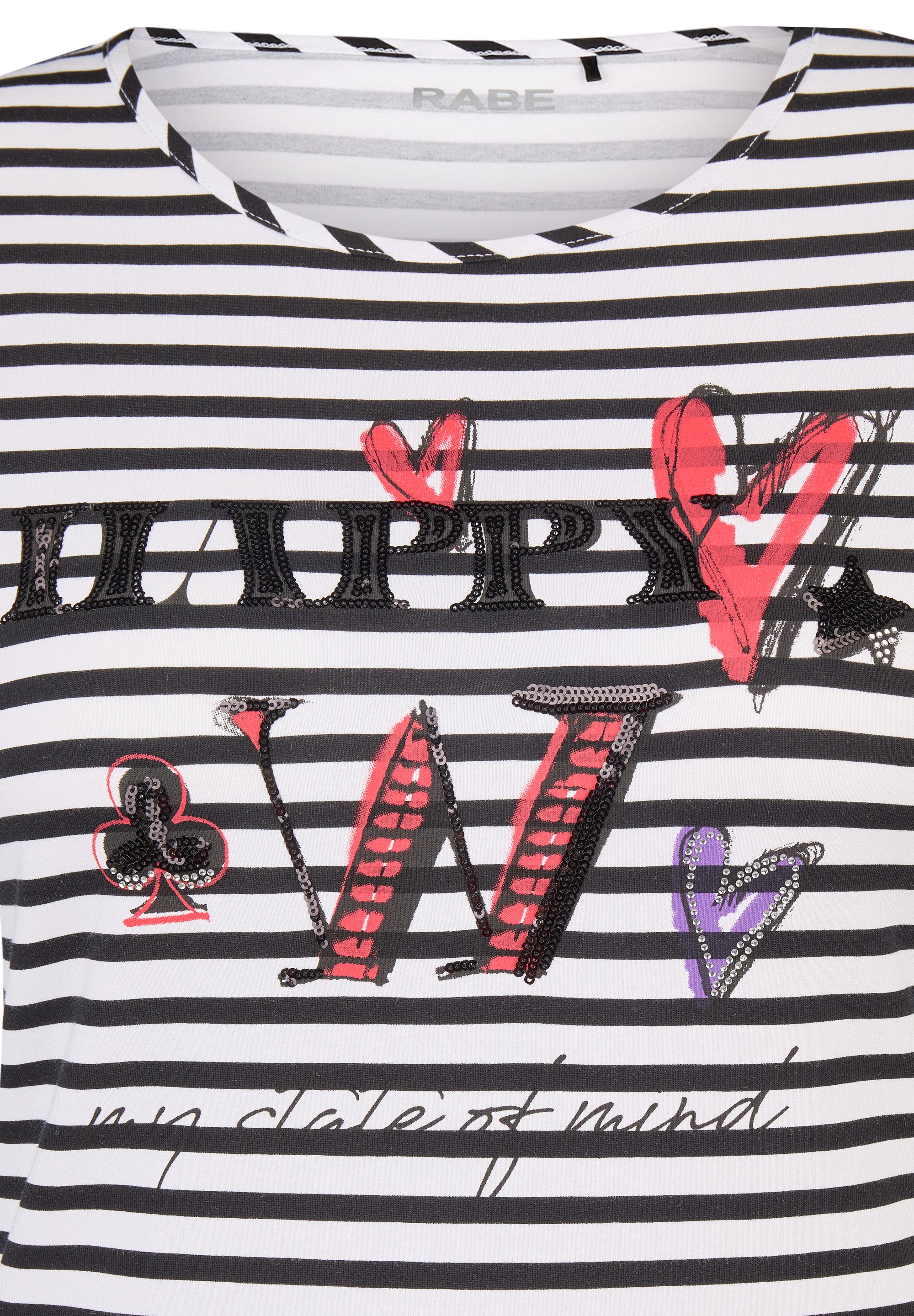 Rabe Shirt met 3/4 mouwen met belettering