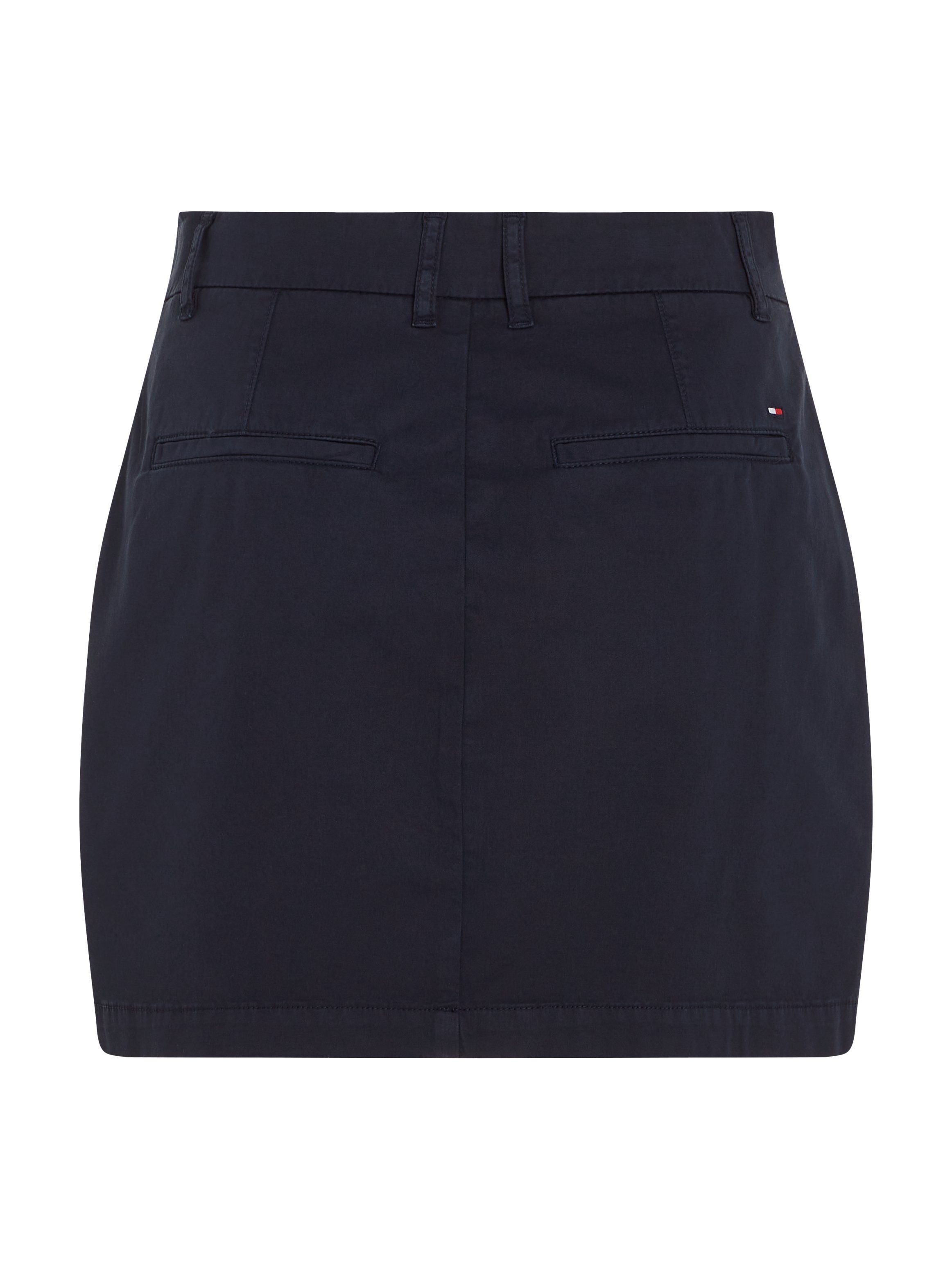 Tommy Hilfiger Minirok COTTON GMD CHINO SKIRT Webrok met logo-borduring
