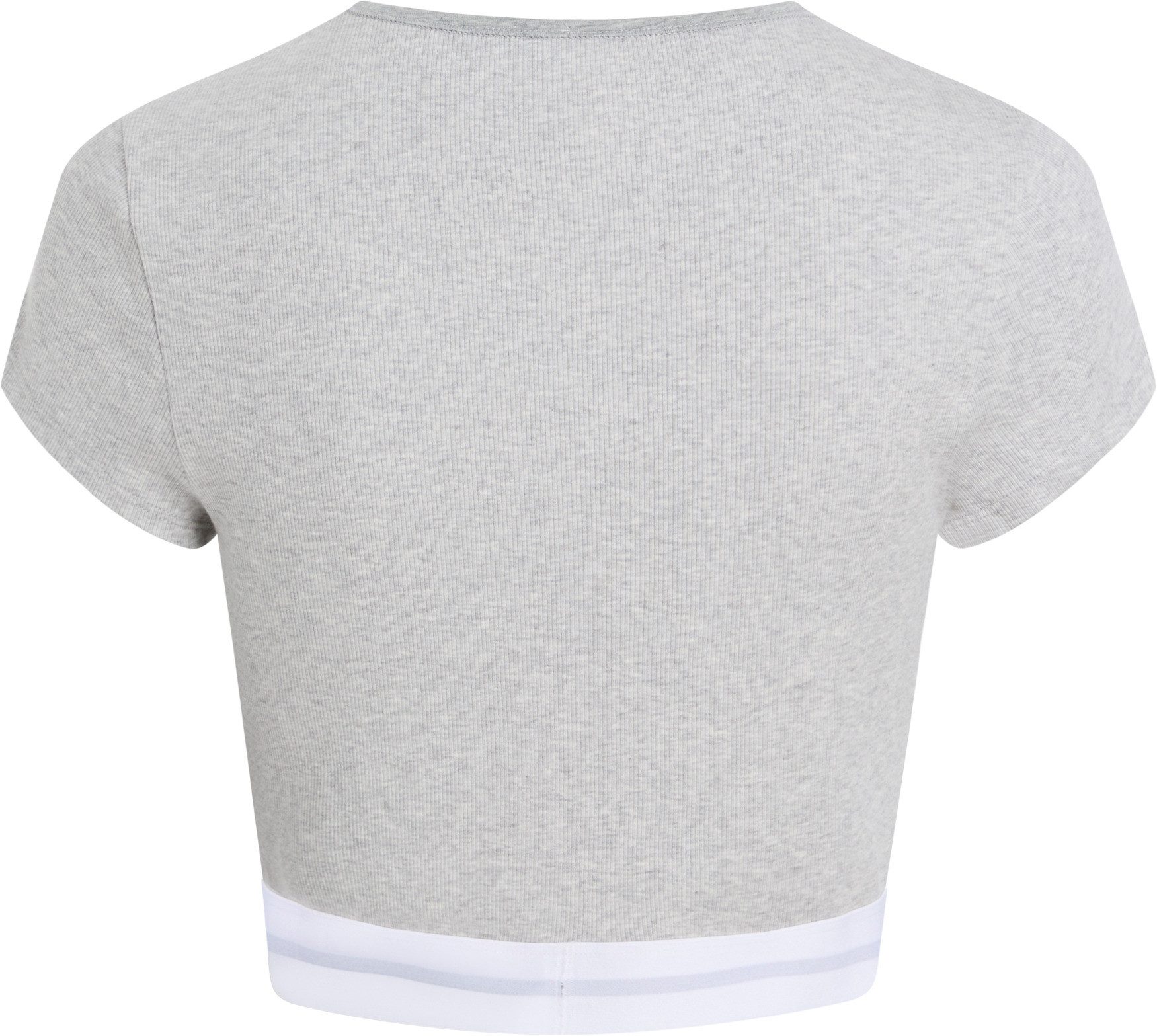 Calvin Klein T-shirt RIB CROP TEE met extra korte snit