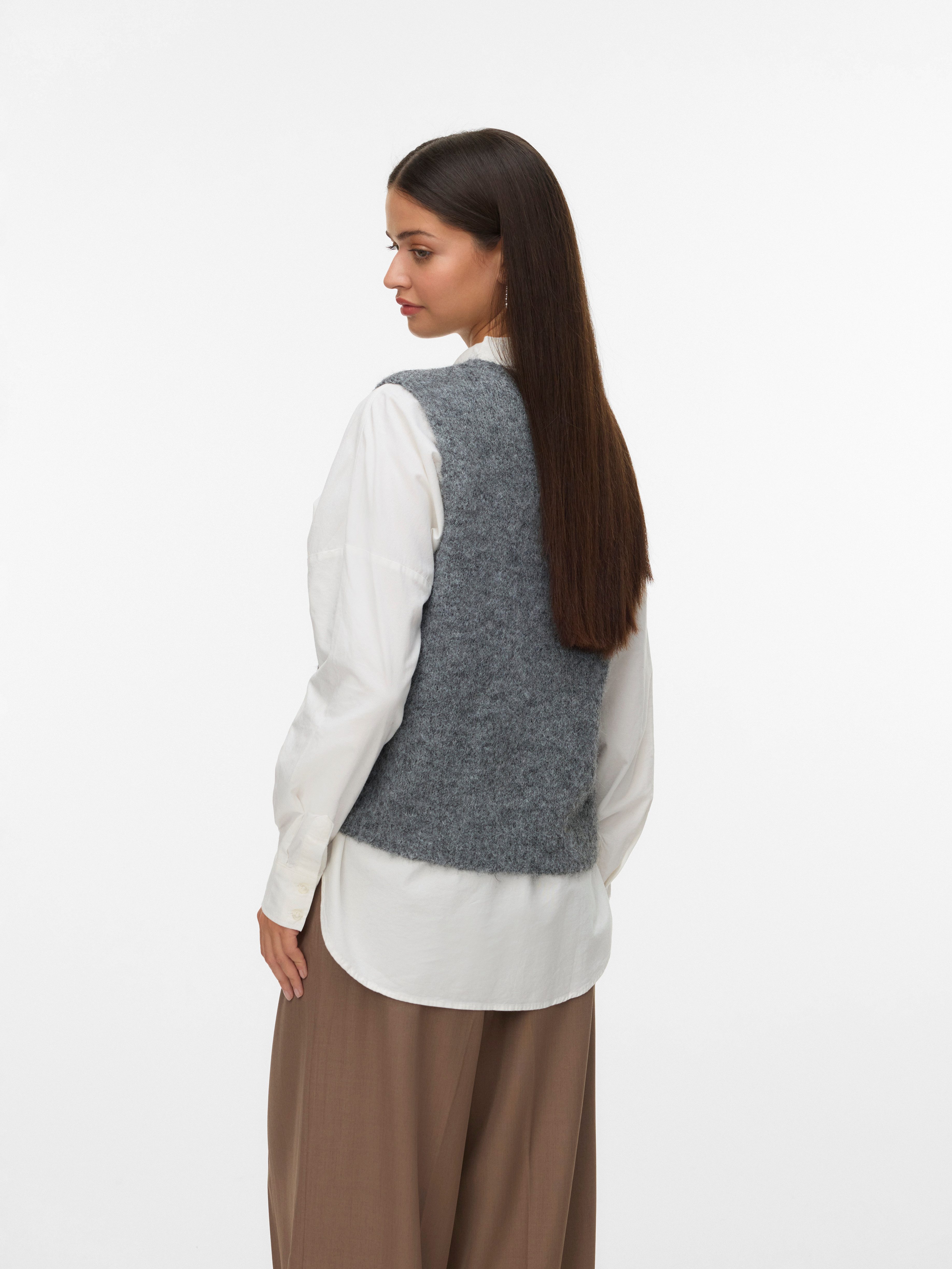 Vero Moda Mouwloos vest VMNOVAH SL O-NECK BUTTON VEST NOOS