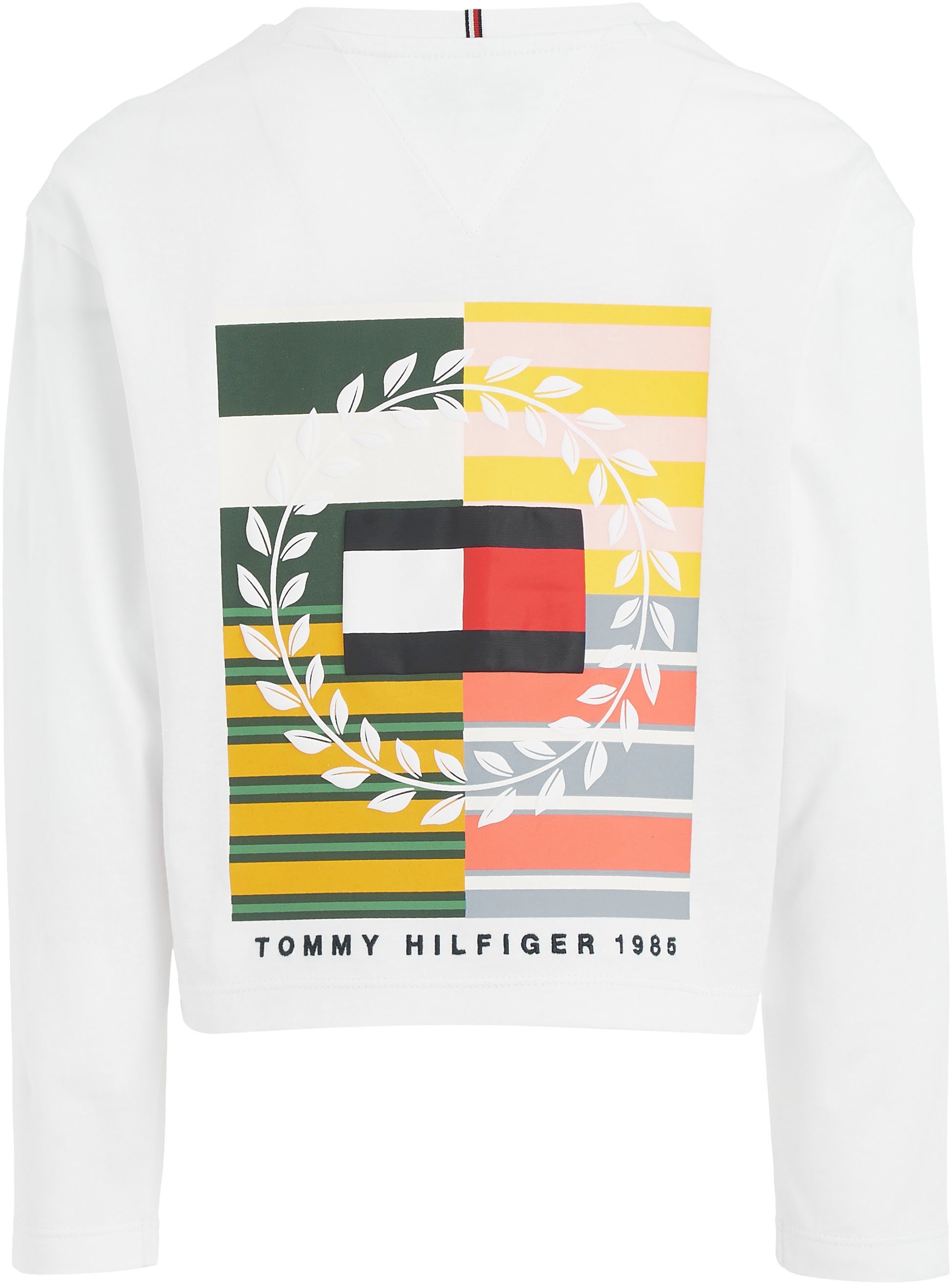 Tommy Hilfiger Shirt met lange mouwen MULTI ARTWORK TEE L/S met grote print op de rug en kleine op de borst