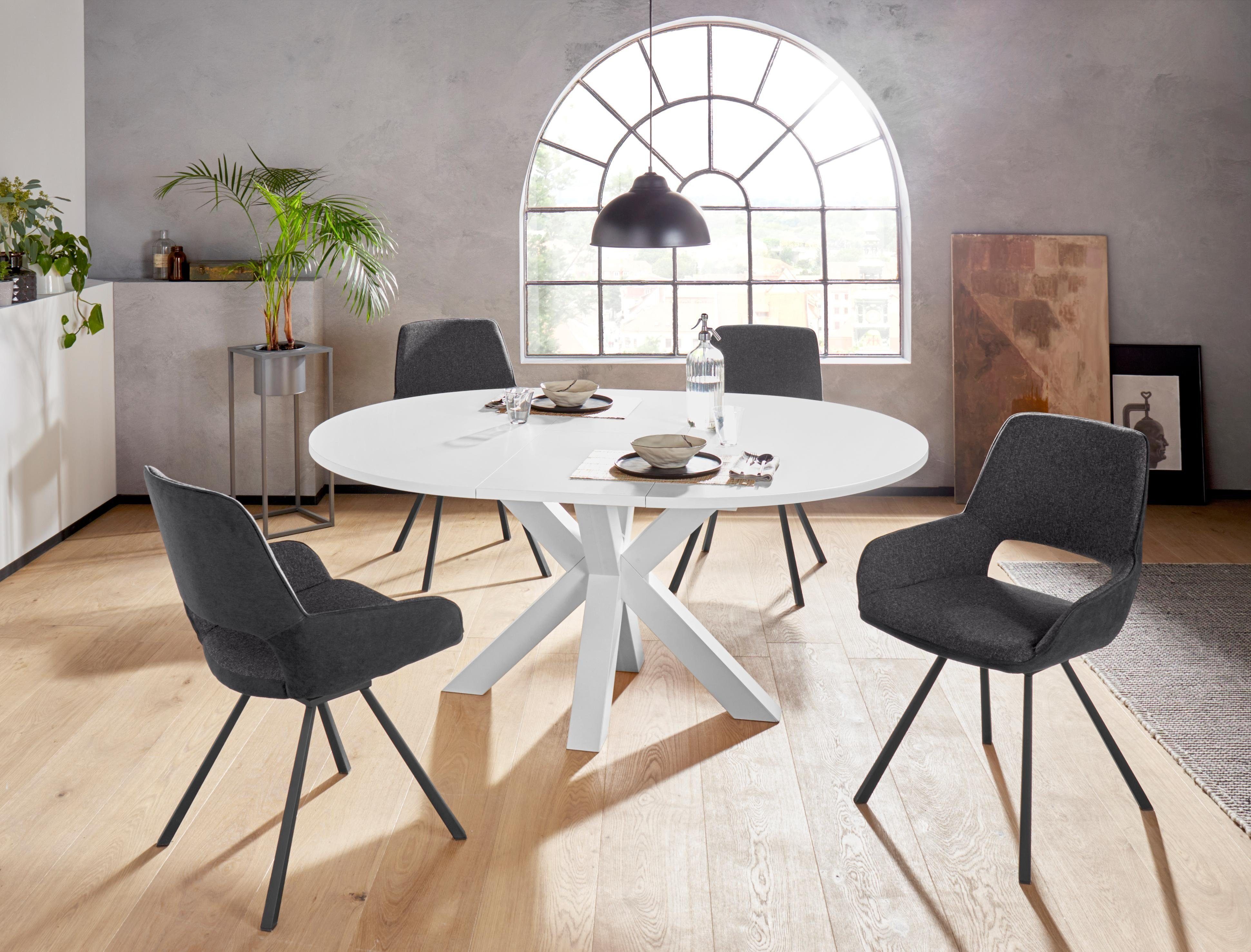 MCA furniture Stoel met 4 poten Parana Stoel belastbaar tot 120 kg (2 stuks)