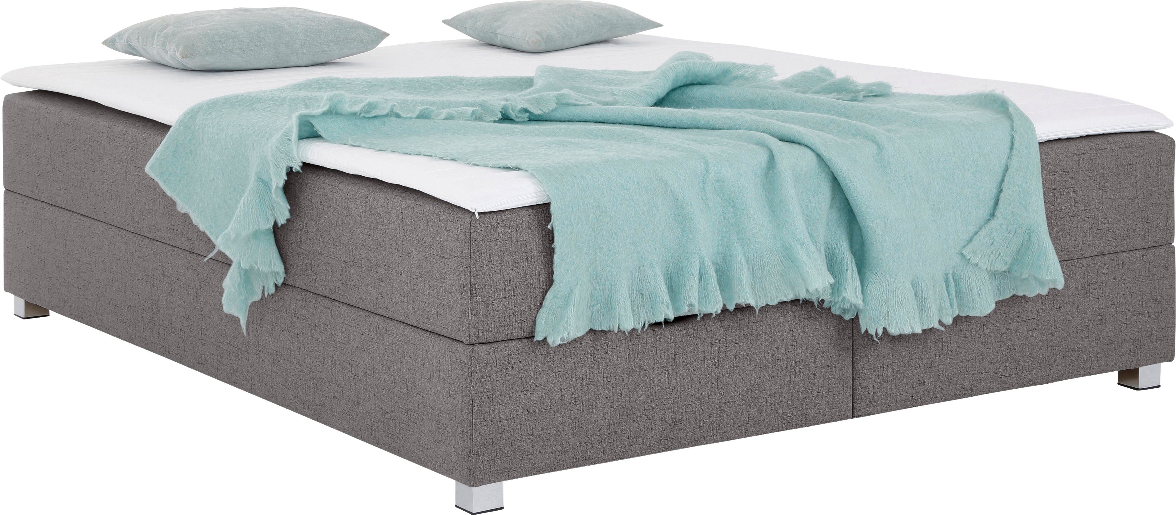 INOSIGN Boxspring Alexis zonder hoofdbord - ideaal voor ruimtes met schuine plafonds, in 4 breedten