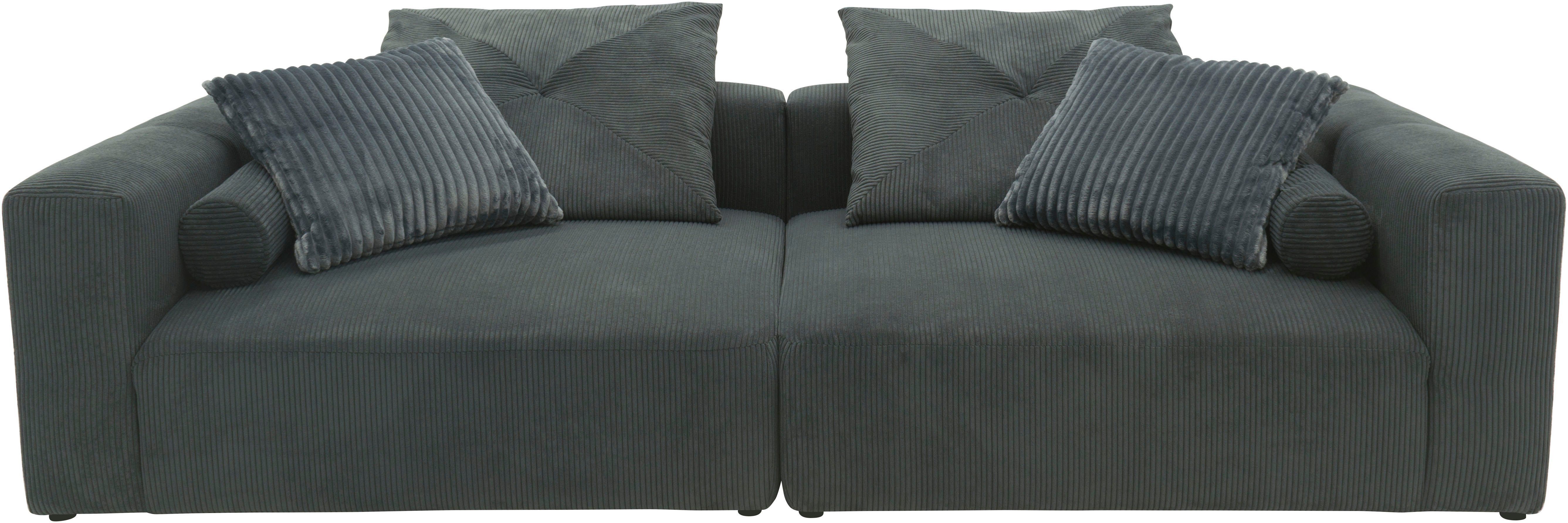 INOSIGN Megabank Suyana met binnenvering, bxdxh: 304x135x69 cm, sierkussen + kussenrollen