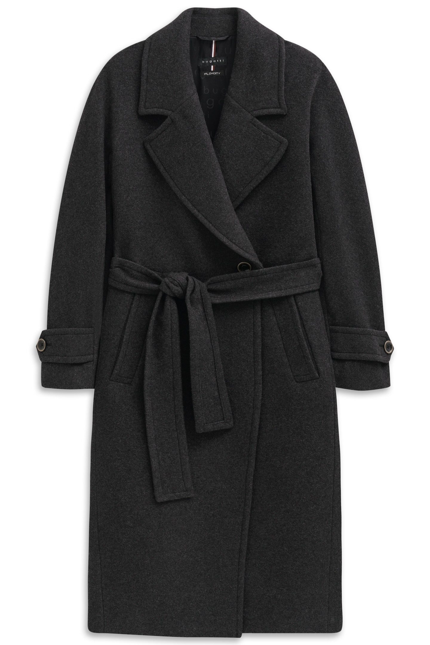 Bugatti Trenchcoat Loose fit Oversized, Flexcity Stretch met strikceintuur