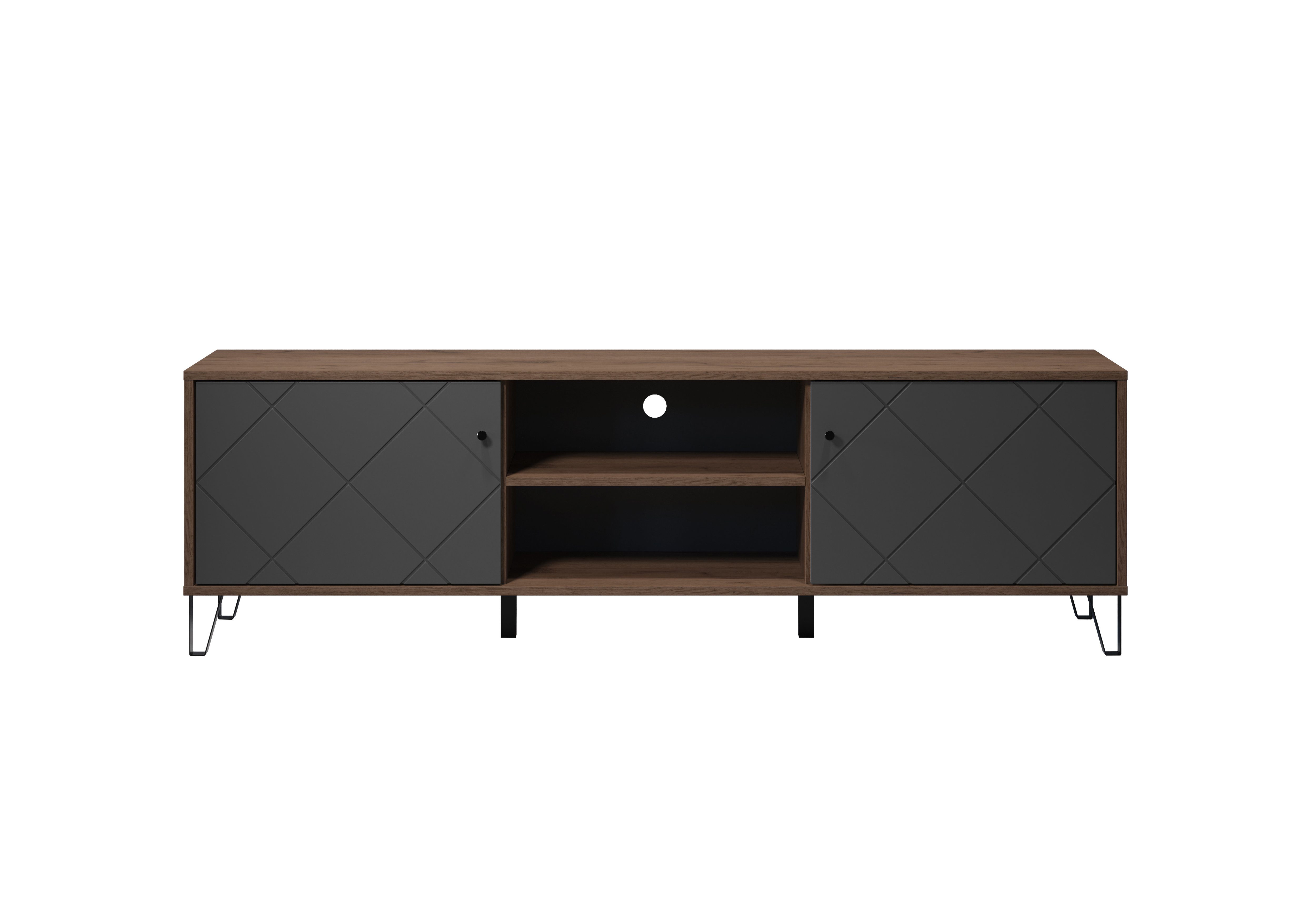 Places of Style Tv-meubel MOLVENO Commode, met gestructureerde fronten, Soft-Close, B 183 cm (1 stuk)