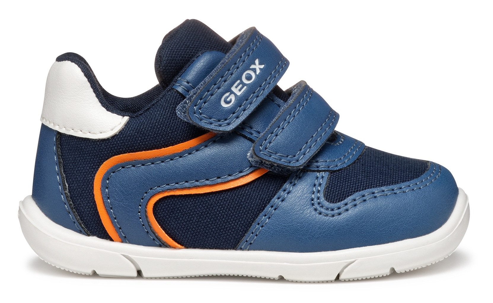 Geox Babyschoentjes B ZAPITO BOY , vrijetijdsschoen, babyschoen, klittenbandschoen met modieuze kleuraccent