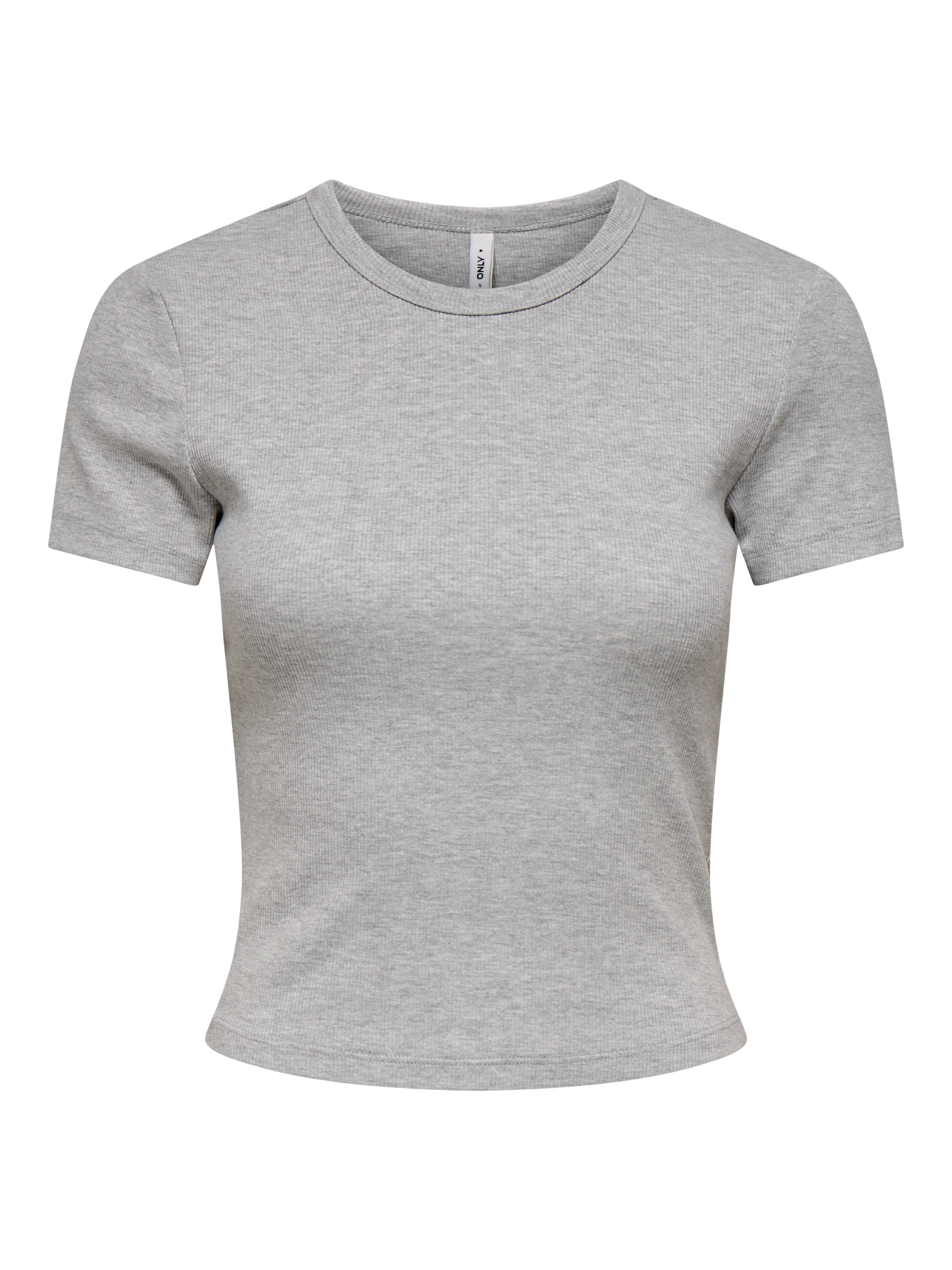 Only Shirt met korte mouwen ONLVAL S/S O-NECK TOP CC JRS
