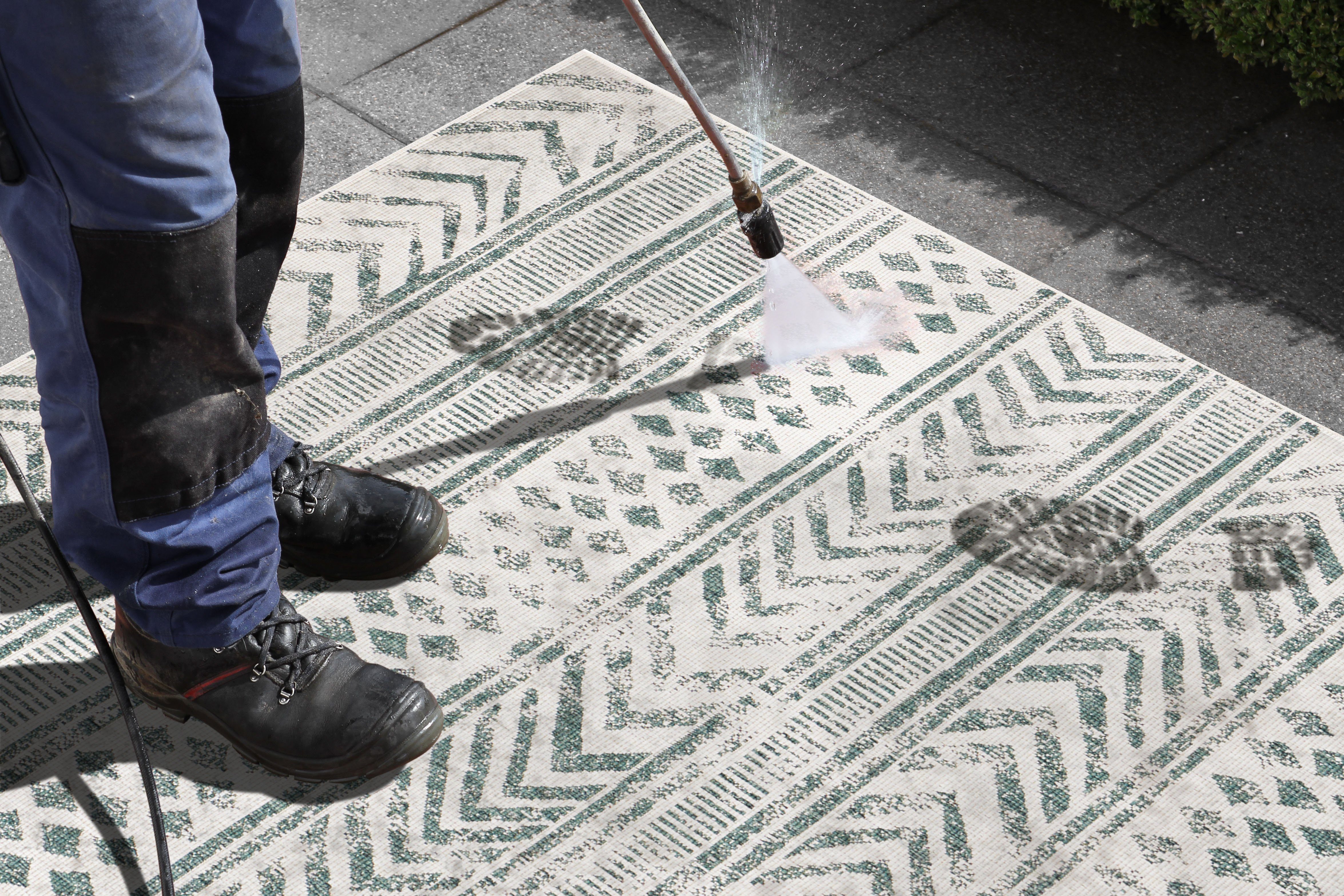 HANSE Home Vloerkleed BIRI tweezijdig te gebruiken kleed Binnen- en buitengebruik, weerbestendig, balkon, loper, woonkamer, waterbestendig, boho