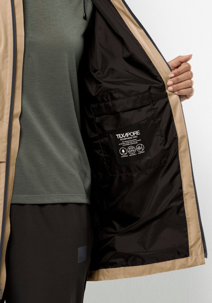 Jack Wolfskin Functioneel jack MAINKAI LONG JKT W