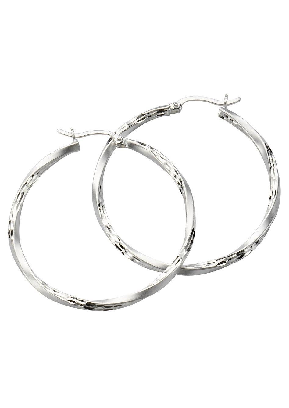 Firetti Oorringen Sieraad cadeau zilver 925 basic gefacetteerd