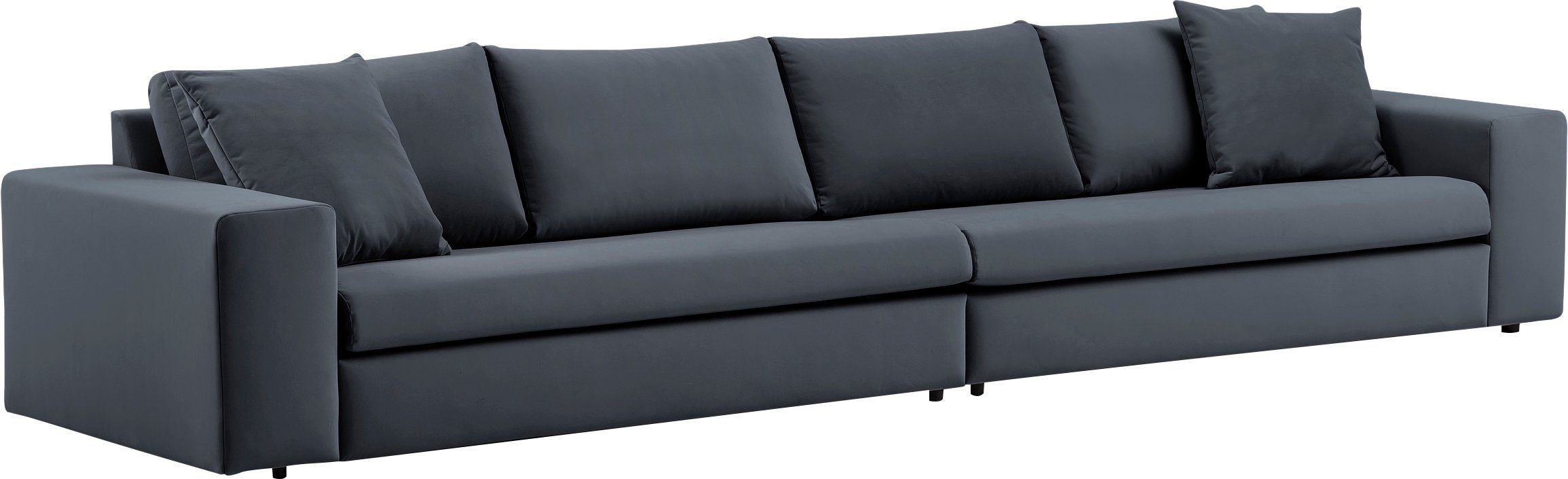 andas 4-zitsbank SLEETLAND XXL in fluweel of vintage lederlook