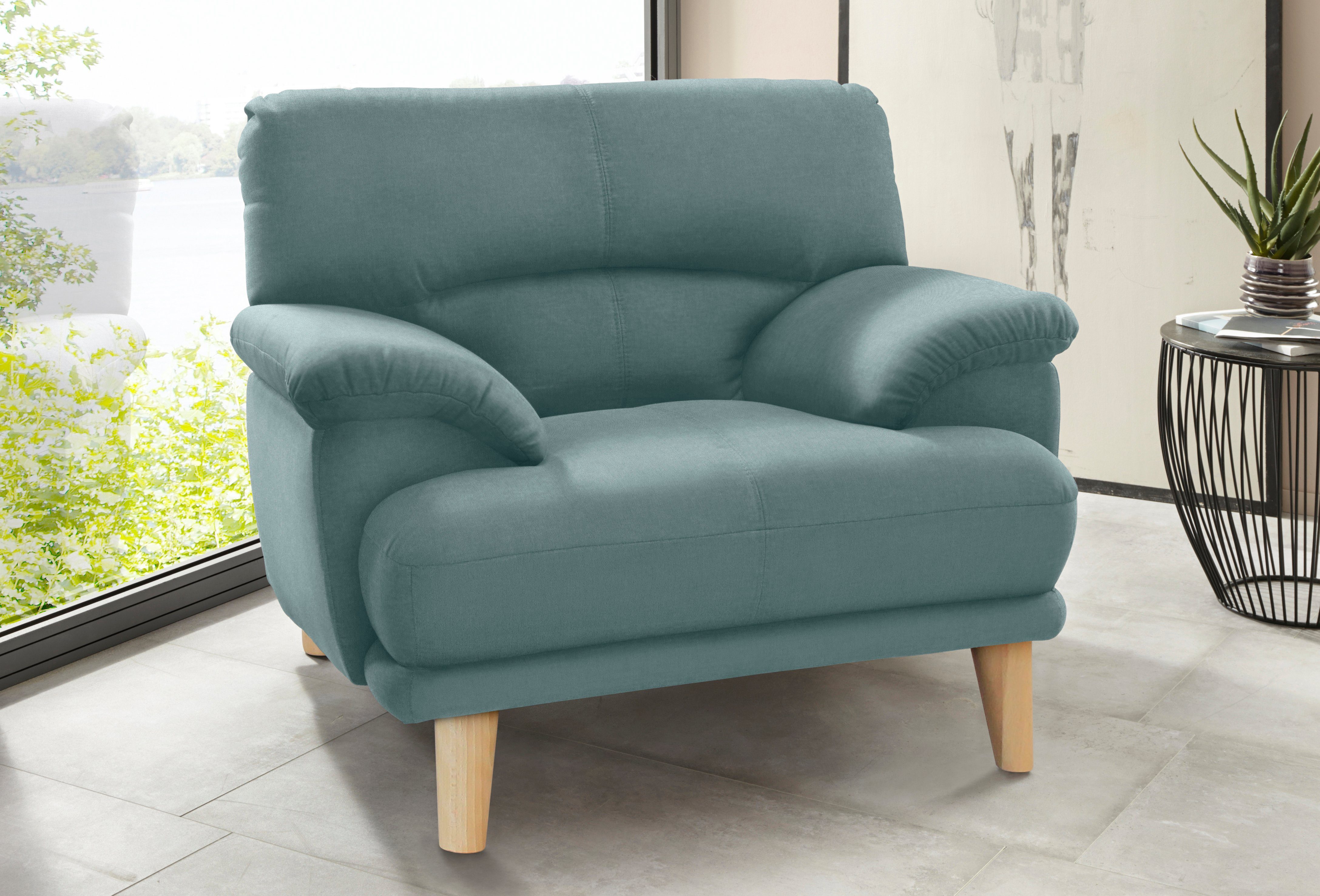 TRENDMANUFAKTUR Fauteuil Cecilia, loungestoel, Italiaans ontwerp, comfortabele armleuningen