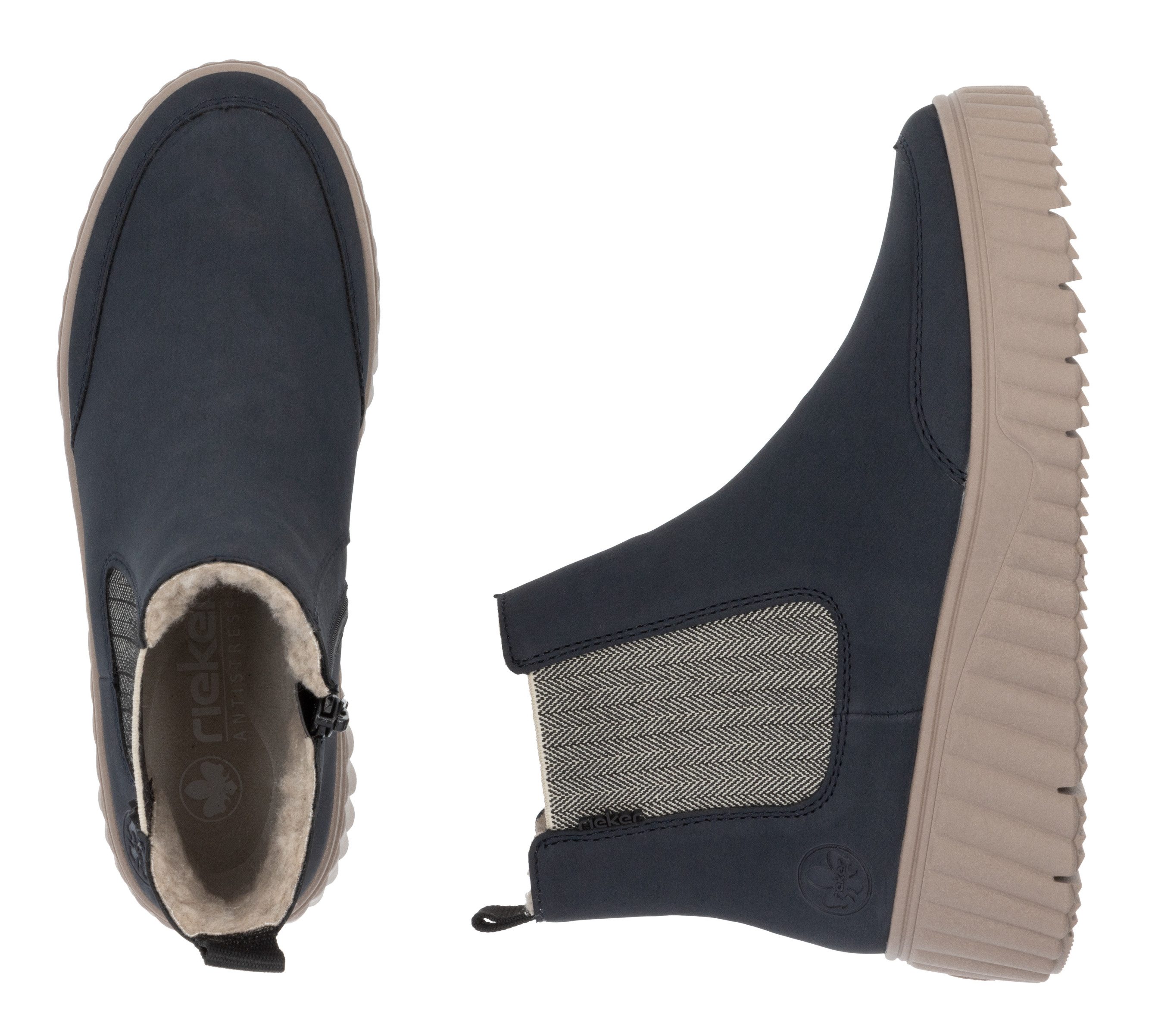 Rieker Chelsea-boots , instaplaarzen, wedge enkellaars met trekband
