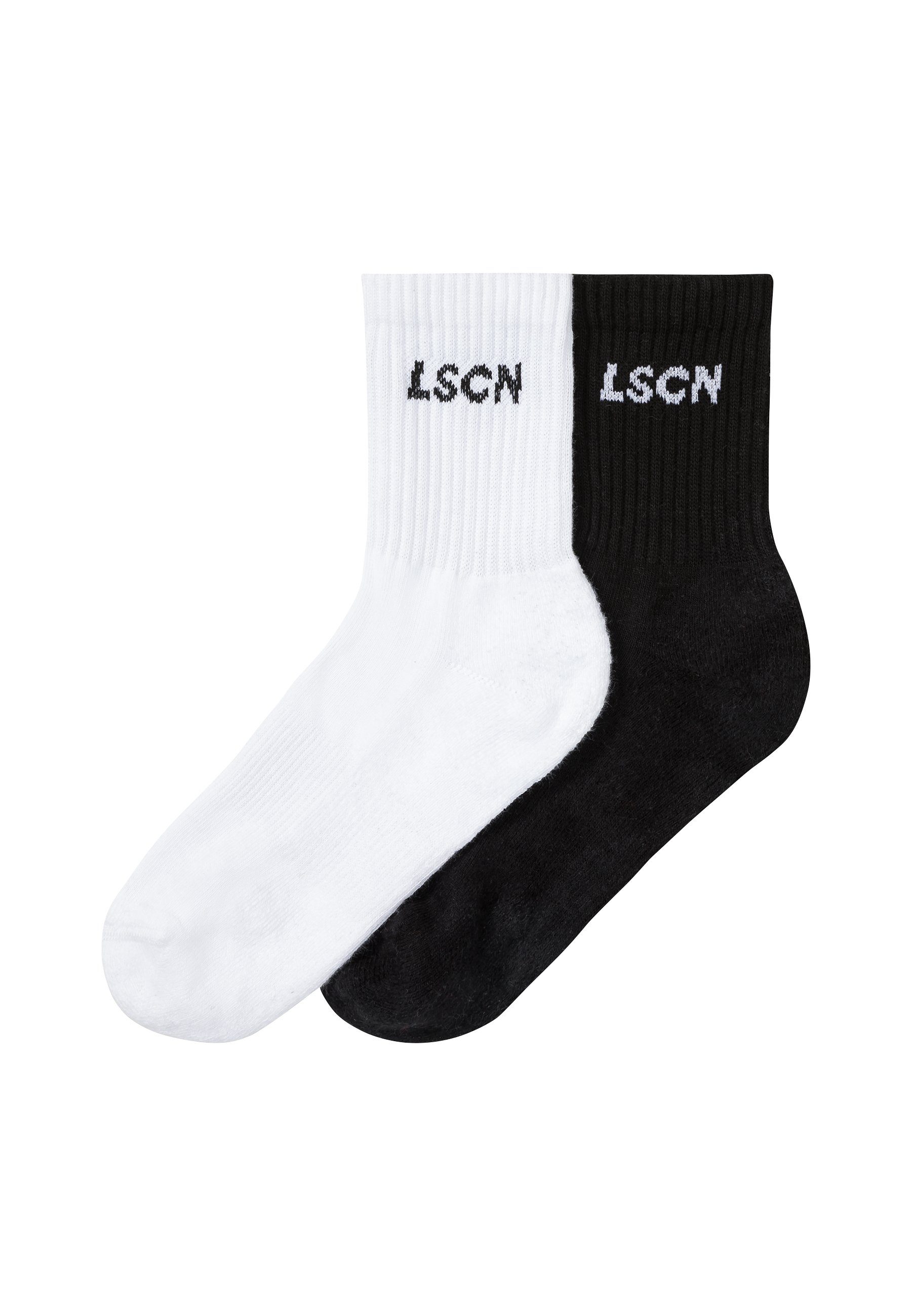LSCN by LASCANA Tennissokken met badstof, halve voet (set, 2 paar)