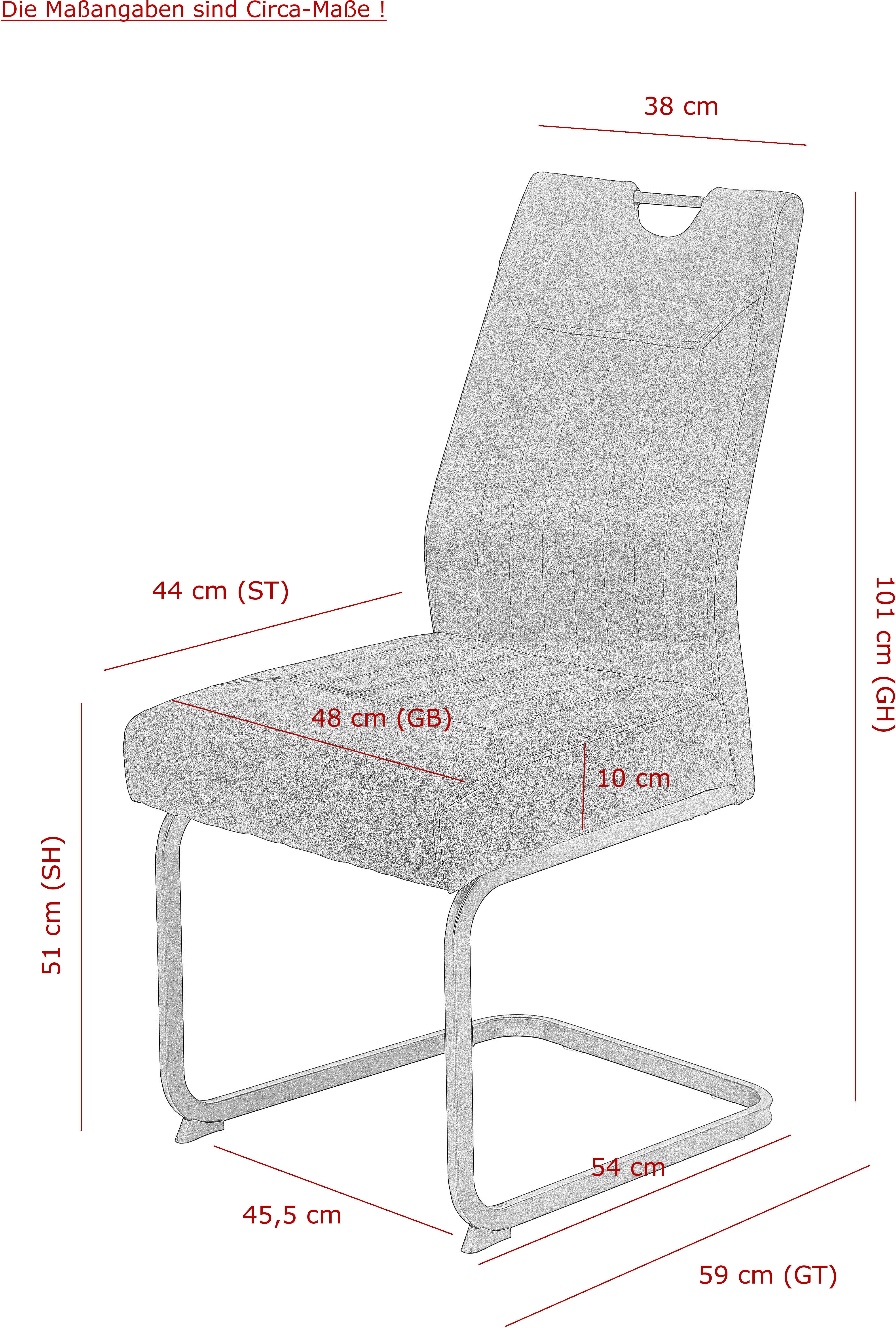 HELA Eethoek Main Tafel 140-180 cm, synchron-uittrek, stoel XL zitbreedte en verenmand (7-delig)