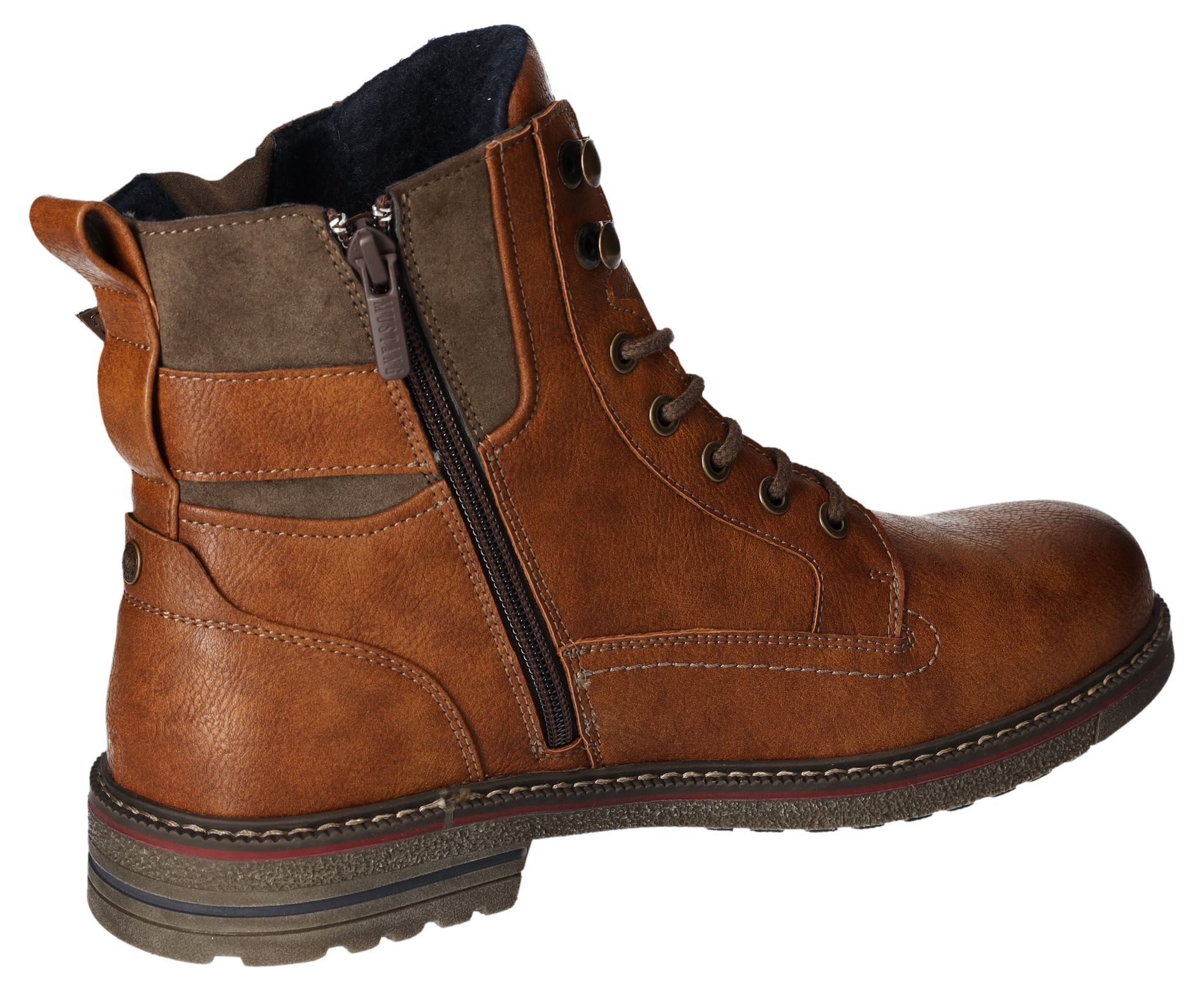 Mustang Shoes Veterschoenen Worker boots, herfst schoen, laarzen met aantrek lus