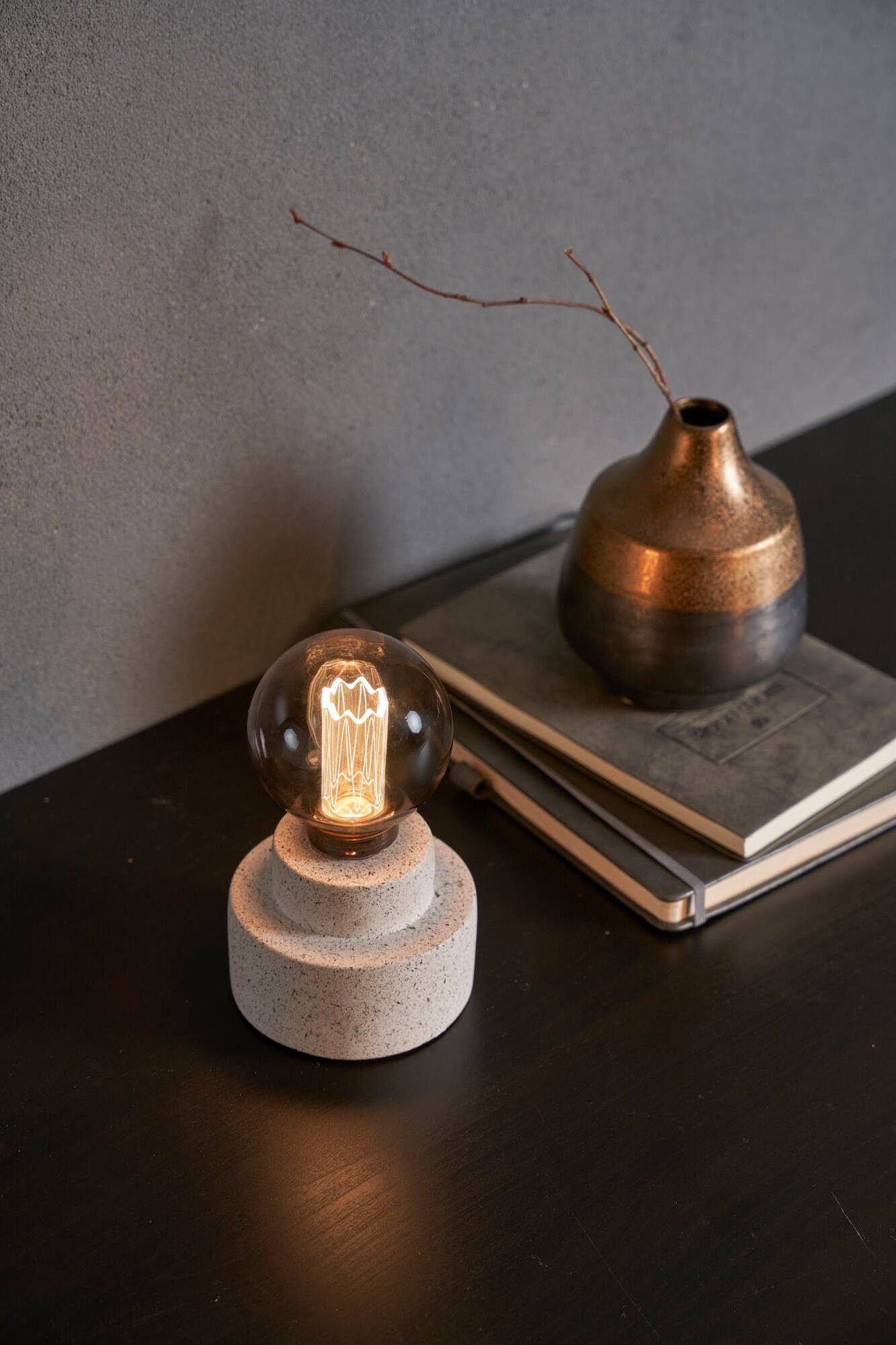 Pauleen Tafellamp Noble Flare E27, incl. lichtbron, op batterijen, timerfunctie (1 stuk)
